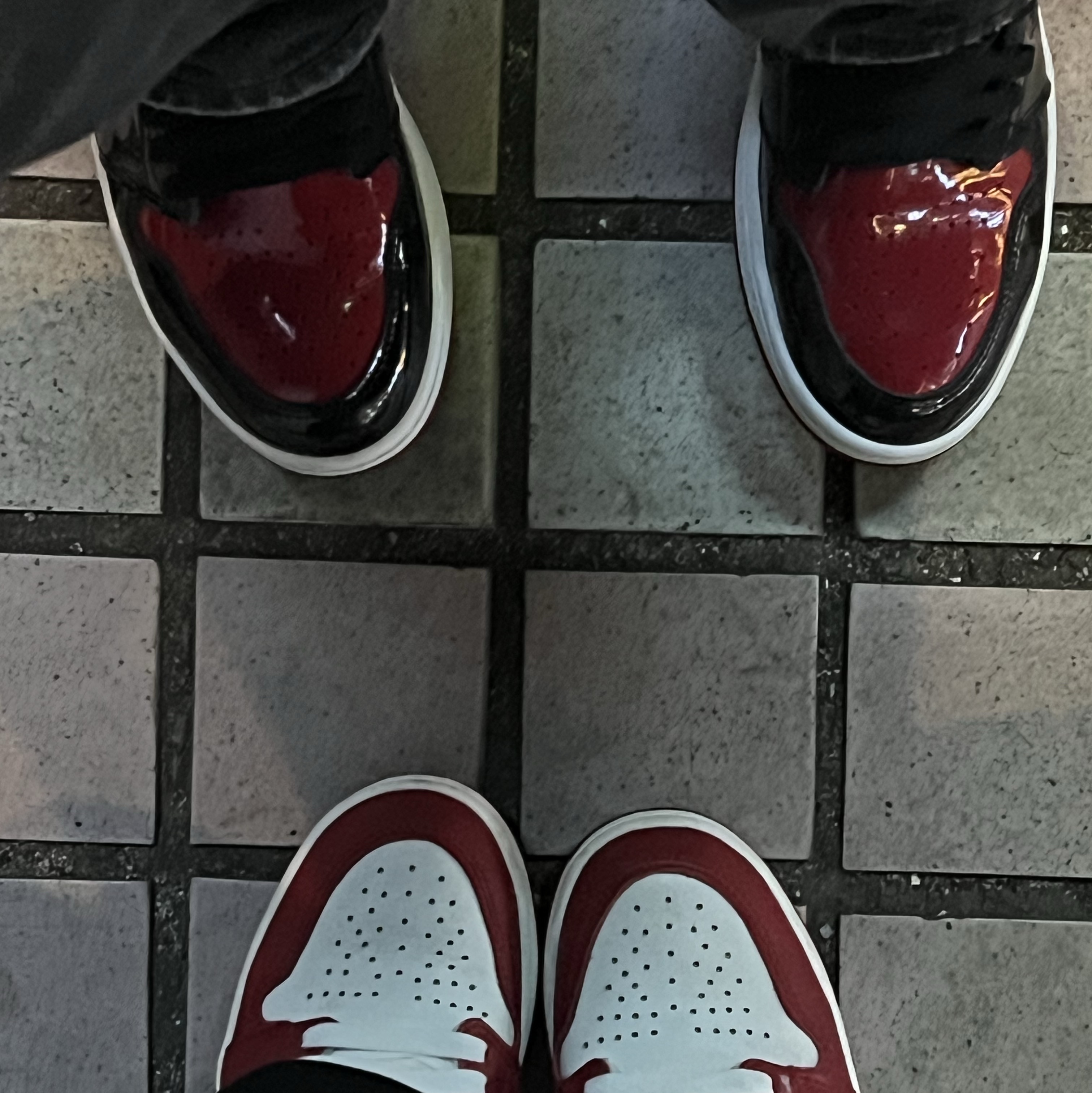Jordan 1 Retro High OG Patent Bred, Jordan 1 Retro High OG Chicago 2022 착용 스타일 - 2