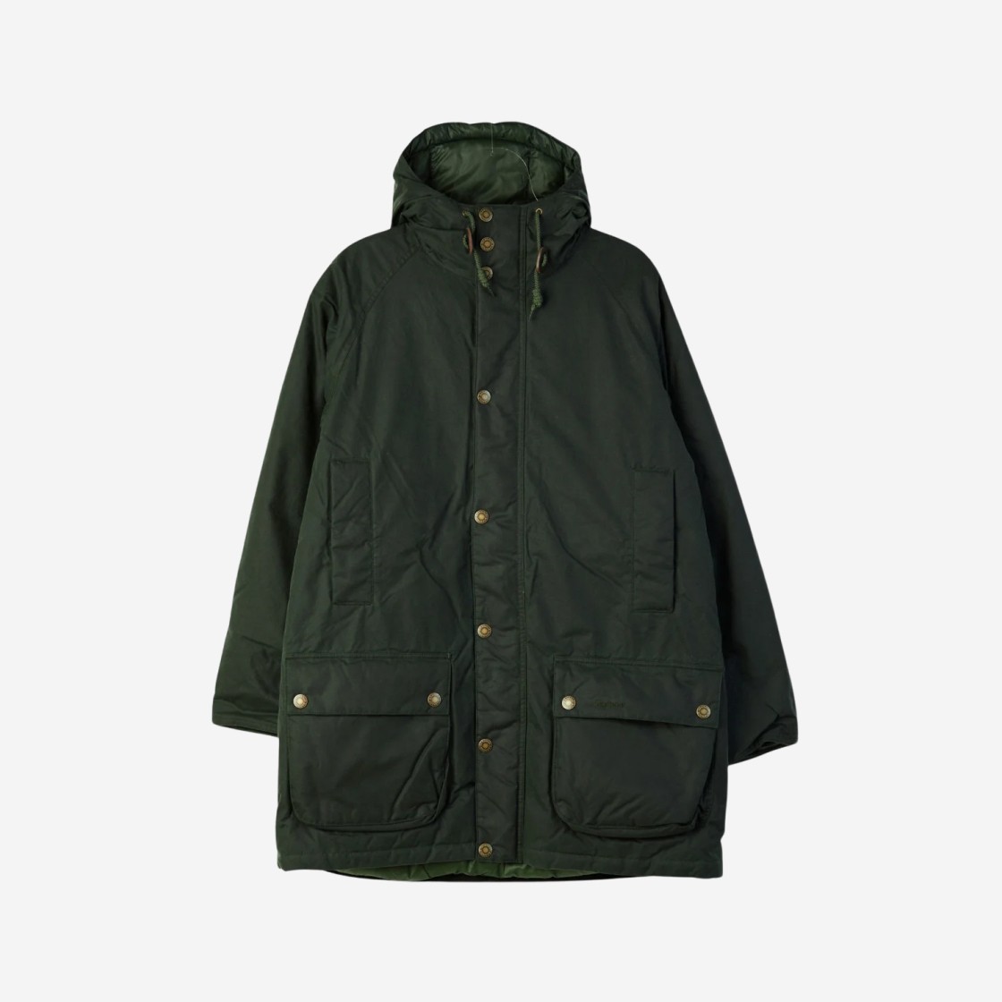 Barbour Hooded Beaufort Wax Jacket Sage 상세 이미지 1