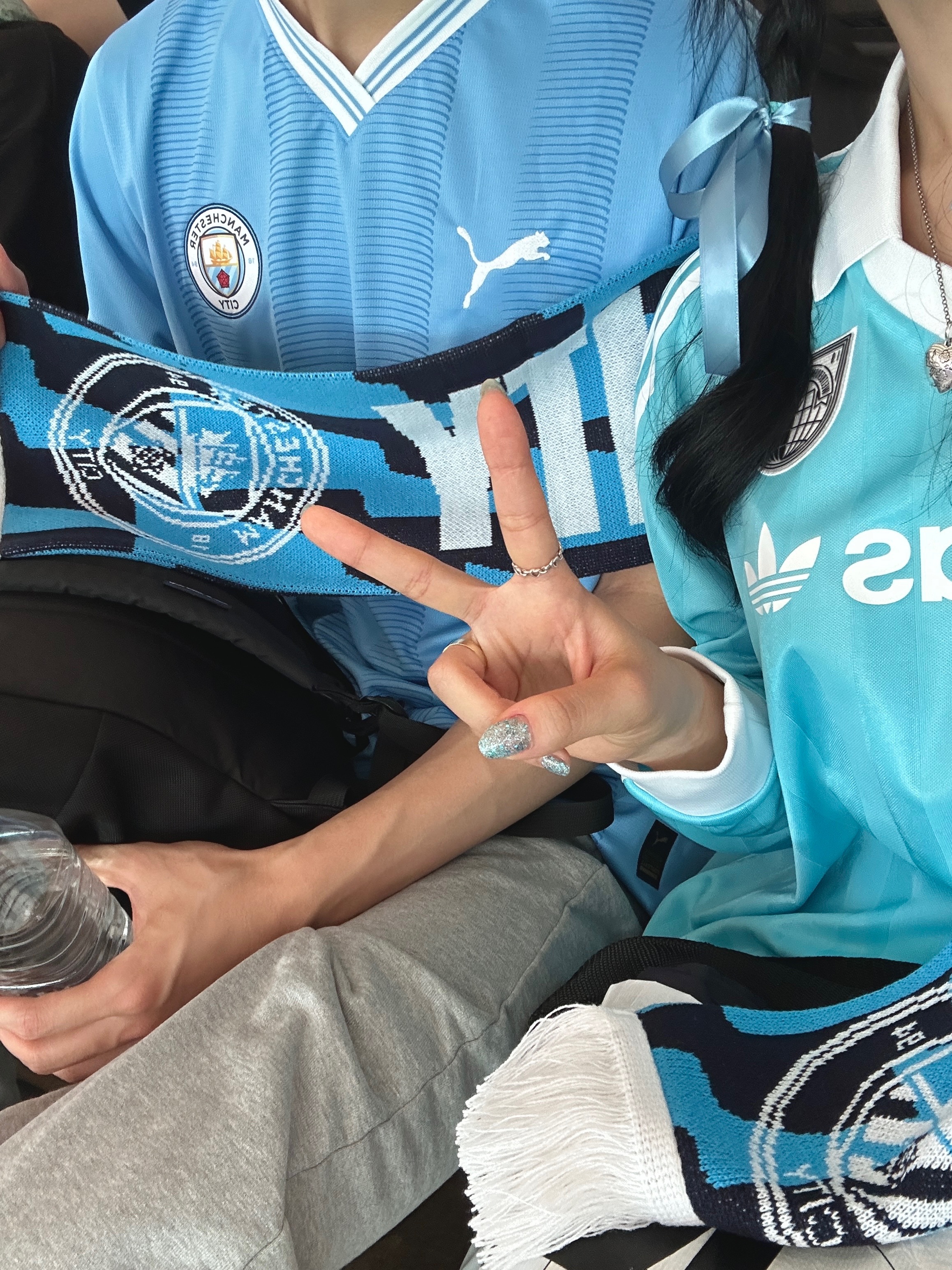 (W) Adidas Football Long Sleeve T-Shirt Light Aqua - KR Sizing, Gucci Blind for Love Necklace Silver 착용 스타일 - 1