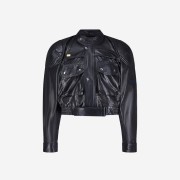 Martine Rose Leather Rider Jacket Black