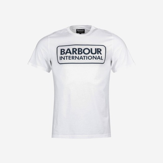 바버 인터네셔널 에센셜 라지 로고 티셔츠 클래식 화이트