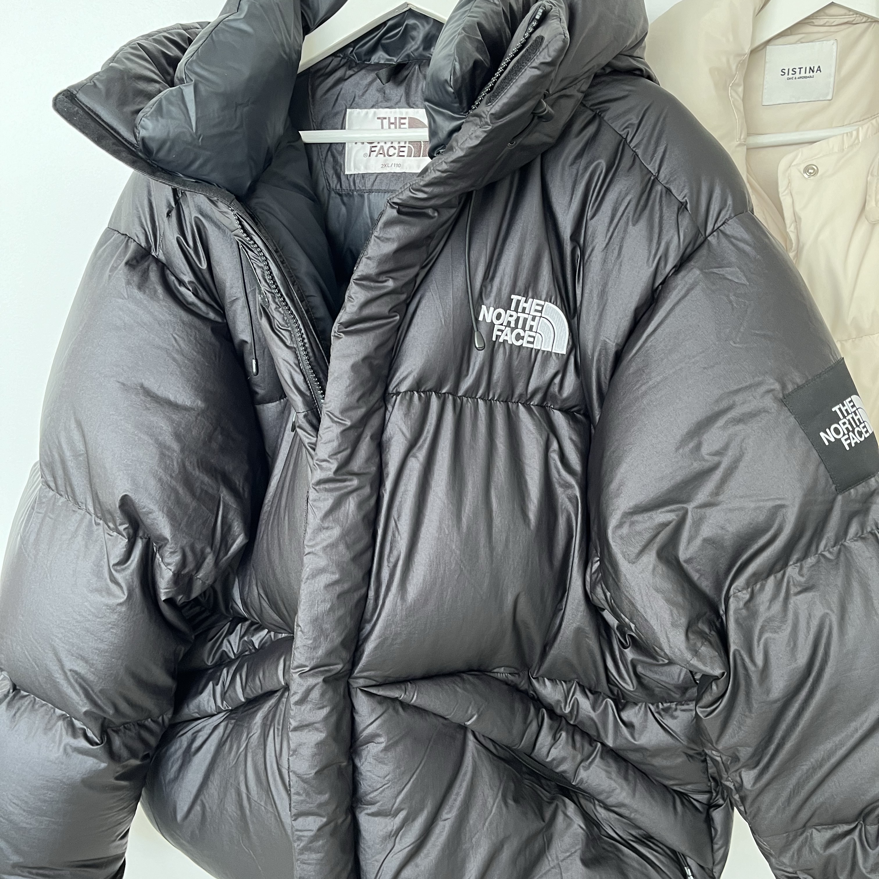 The North Face White Label Quantum Elberon Down Jacket Black 착용 스타일 - 2