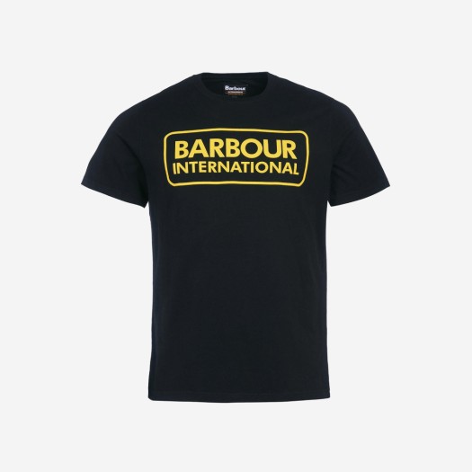 바버 인터네셔널 에센셜 라지 로고 티셔츠 클래식 블랙