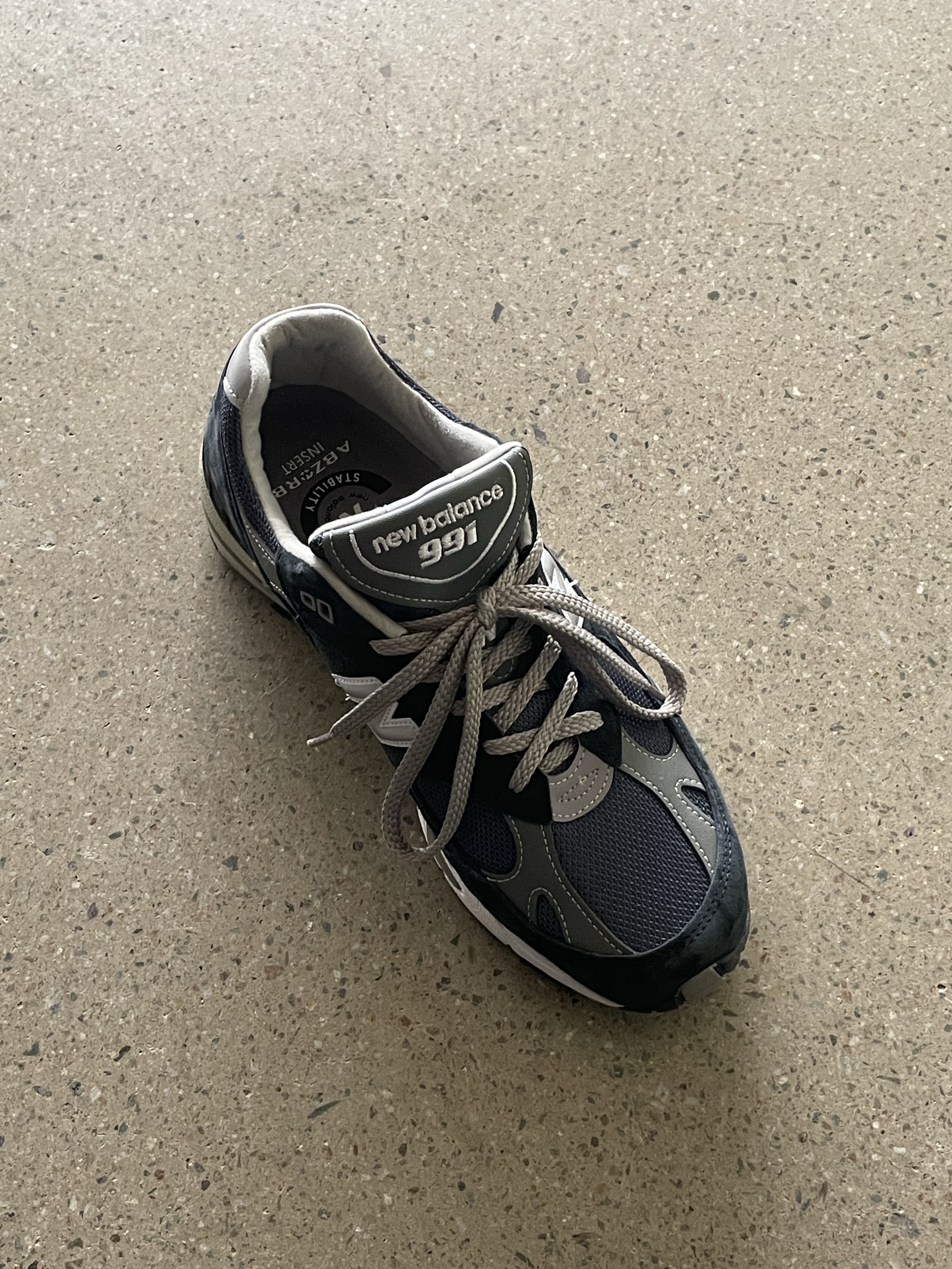 New Balance 991 Made in UK Navy 착용 스타일 - 2