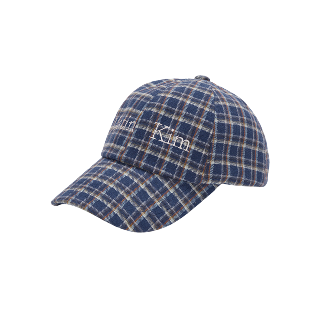 (W) Matin Kim Check Pattern Ball Cap Blue 상세 이미지 1