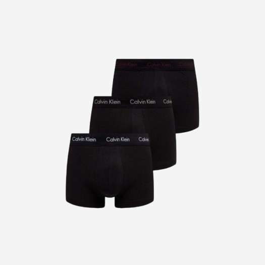 캘빈 클라인 스트레치 3팩 로우 라이즈 트렁크 블랙