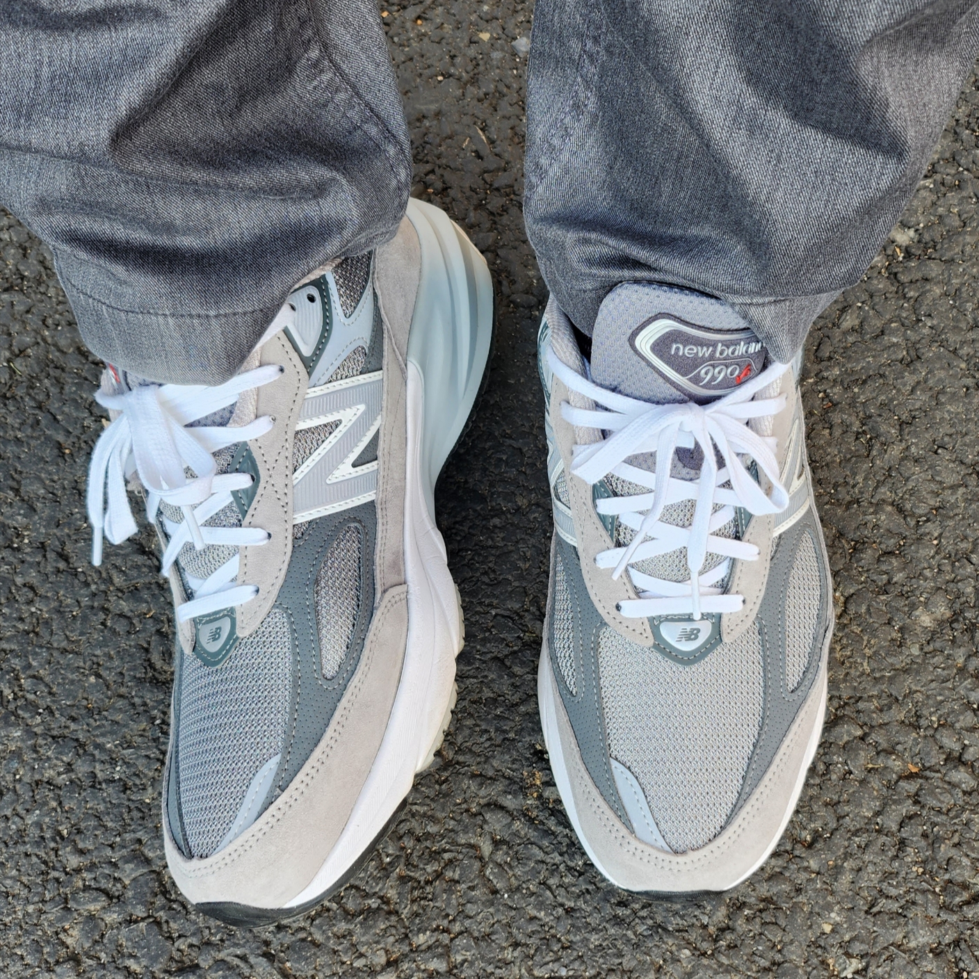 New Balance 990v6 Made in USA Grey - D Standard 착용 스타일