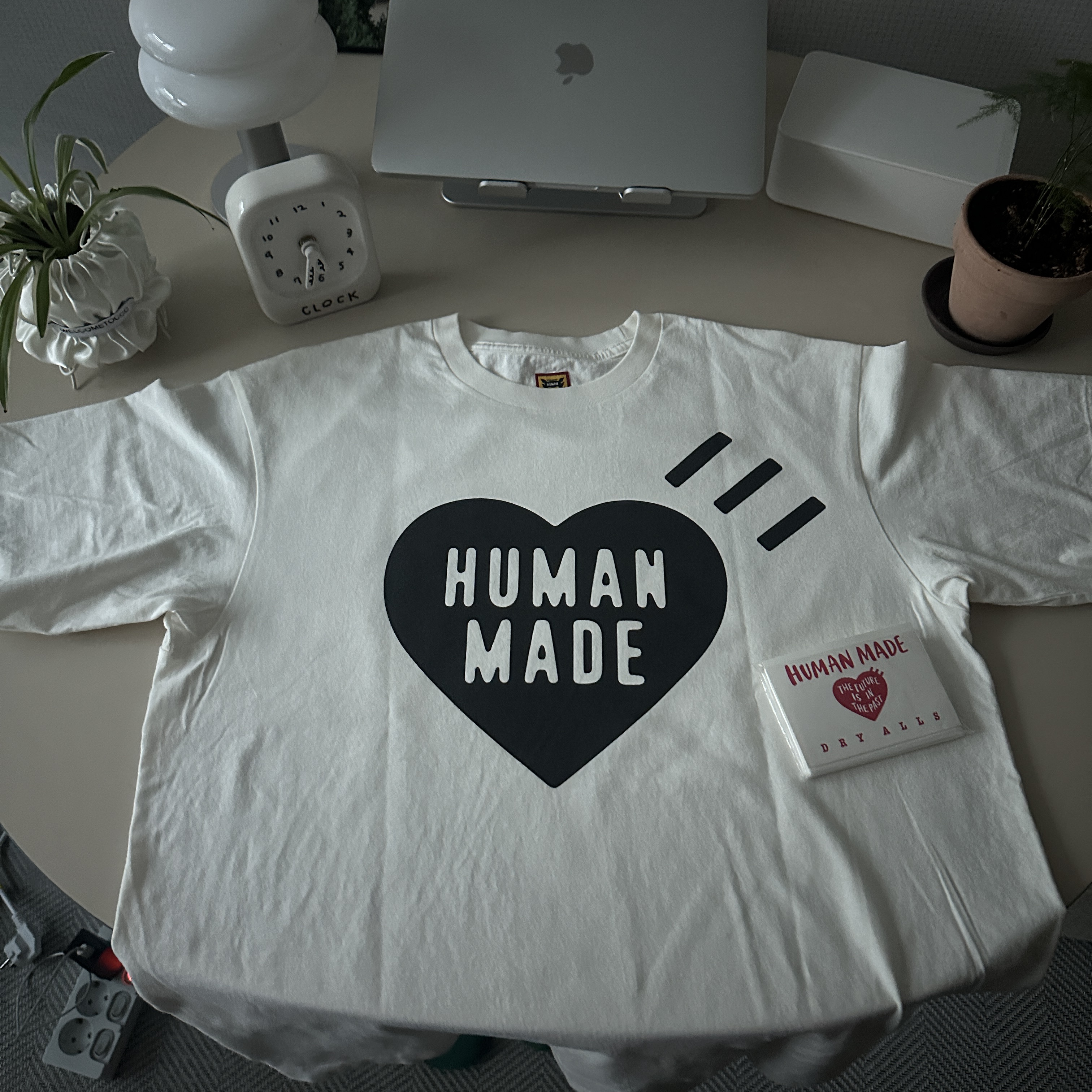 Human Made Heart T-Shirt White Gray - Sapporo Store Exclusive 착용 스타일