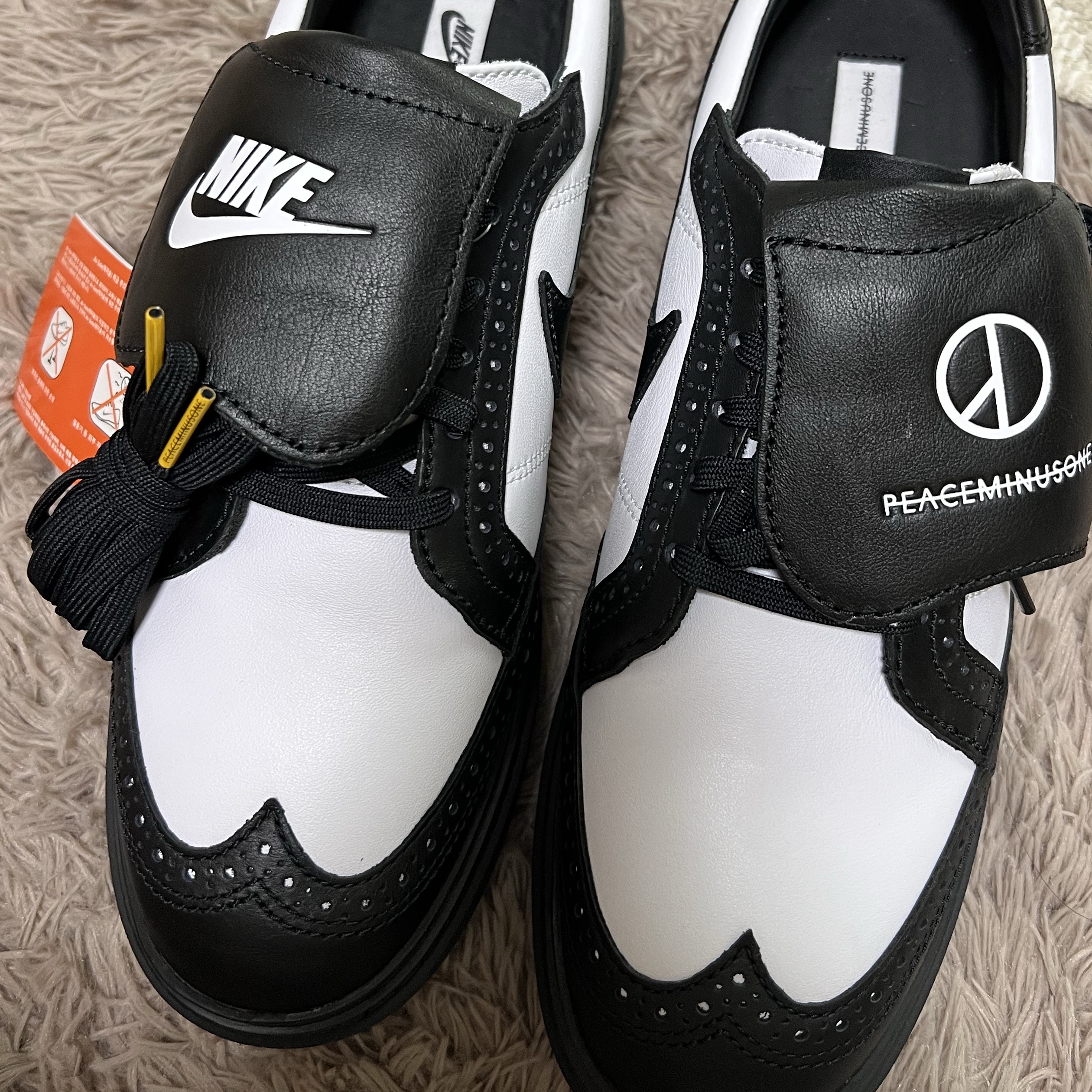 Nike x Peaceminusone Kwondo1 Black and White 착용 스타일