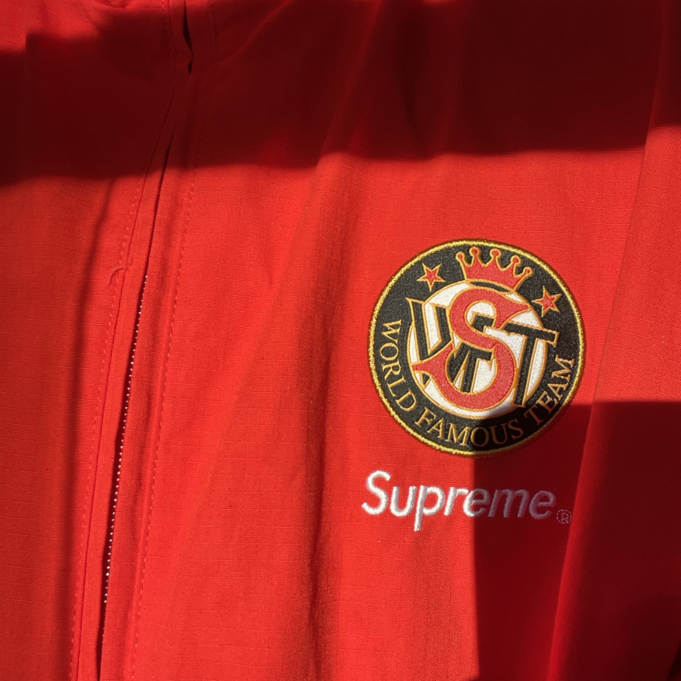 Supreme x Umbro Cotton Ripstop Track Jacket Red - 23FW 착용 스타일