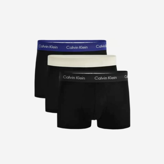 캘빈 클라인 코튼 스트레치 3팩 로우 라이즈 트렁크 블랙