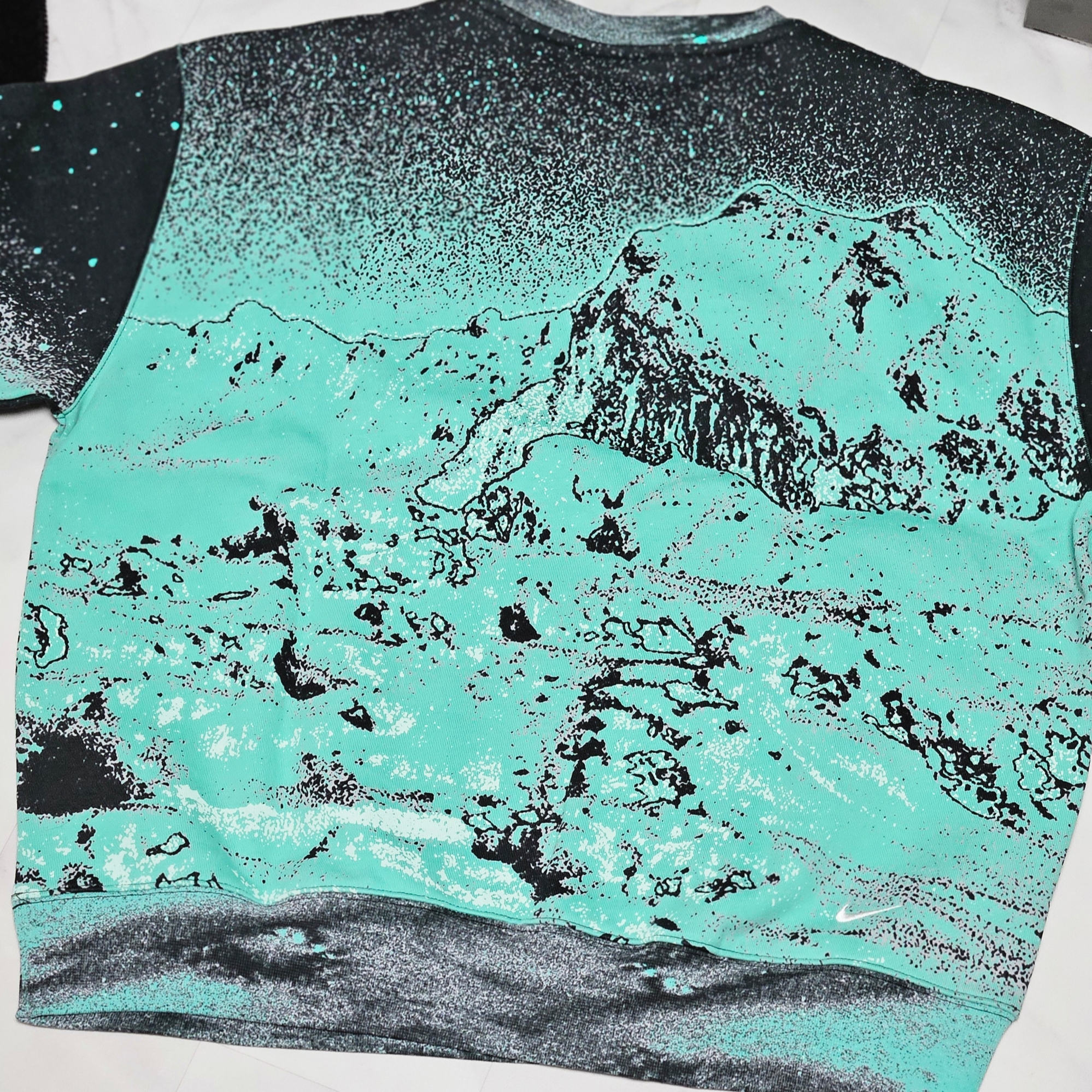 Nike ACG Therma Fit Crew Fleece AOP Sweatshirt Light Menta - Asia 착용 스타일 - 10
