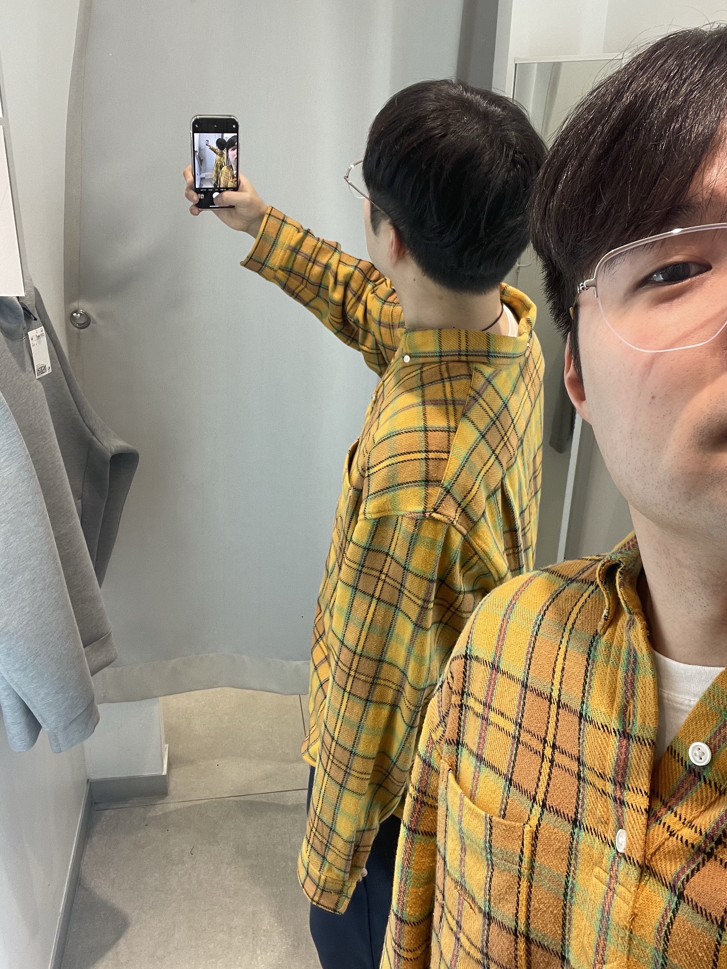 Supreme Pullover Plaid Flannel Shirt Gold - 23SS, Nike x Supreme Air Force 1 Low White 착용 스타일 - 2