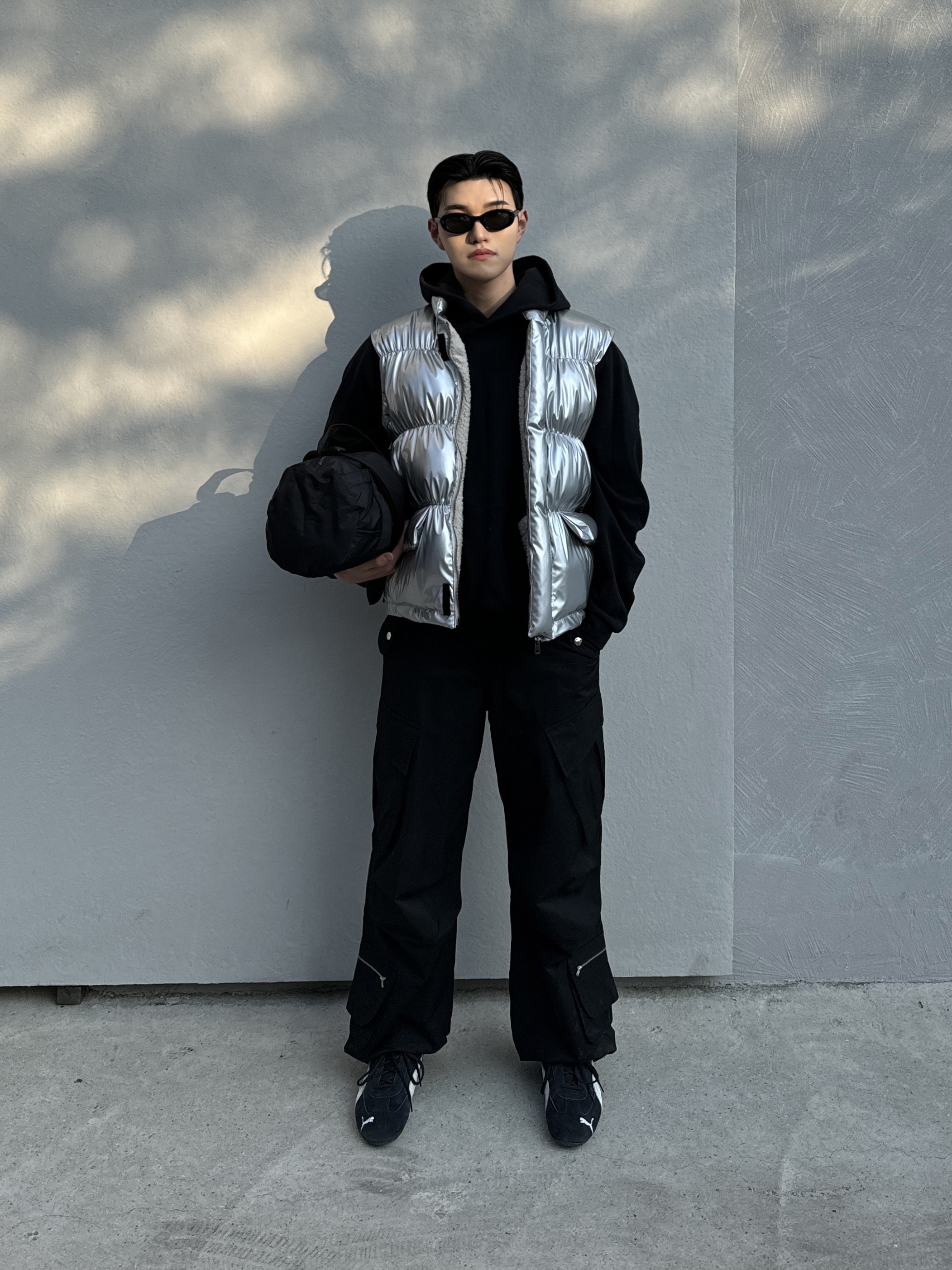 Puma Speedcat LS Black White, Gentle Monster July 01 Black 착용 스타일 - 3