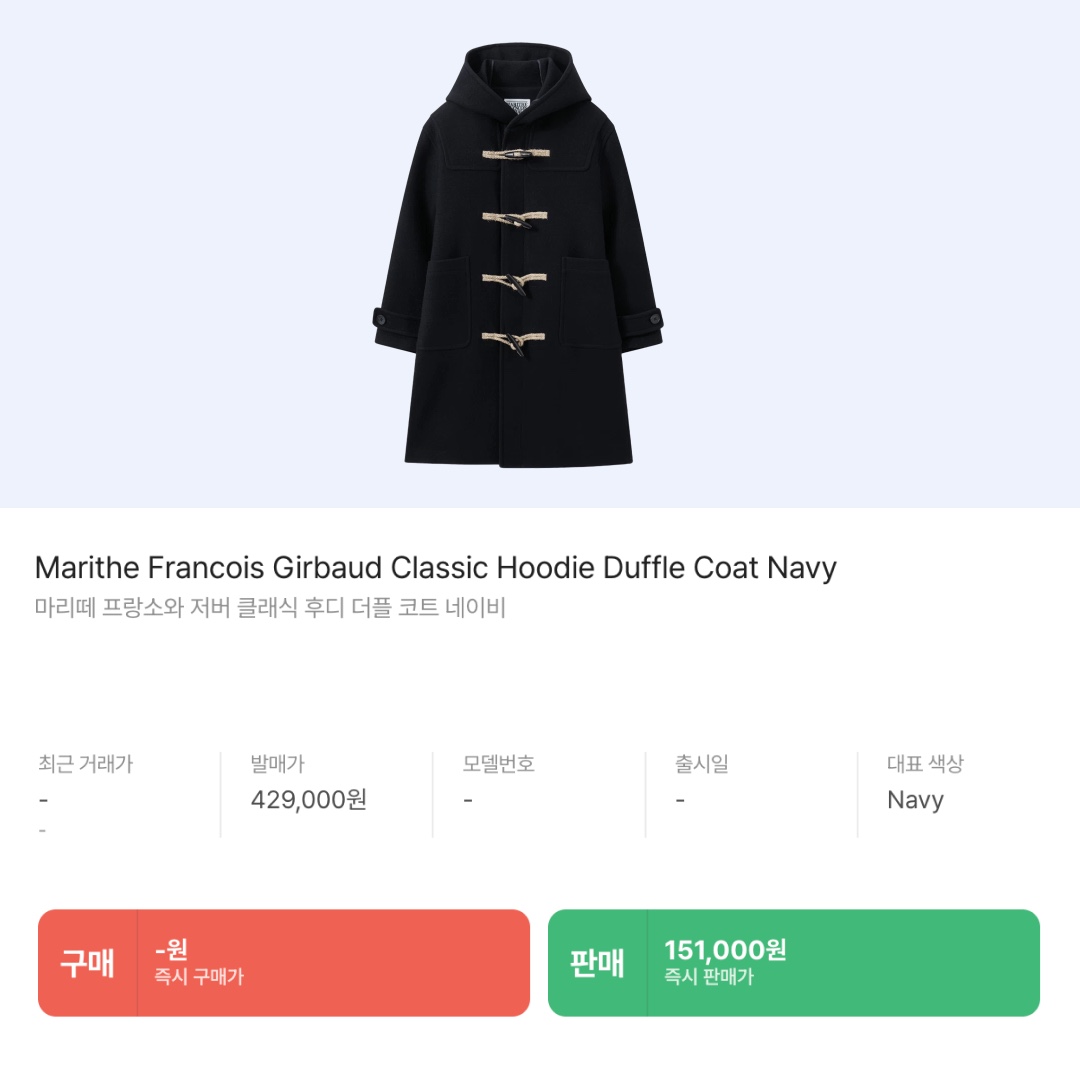 Marithe Francois Girbaud Classic Hoodie Duffle Coat Navy 착용 스타일 - 10