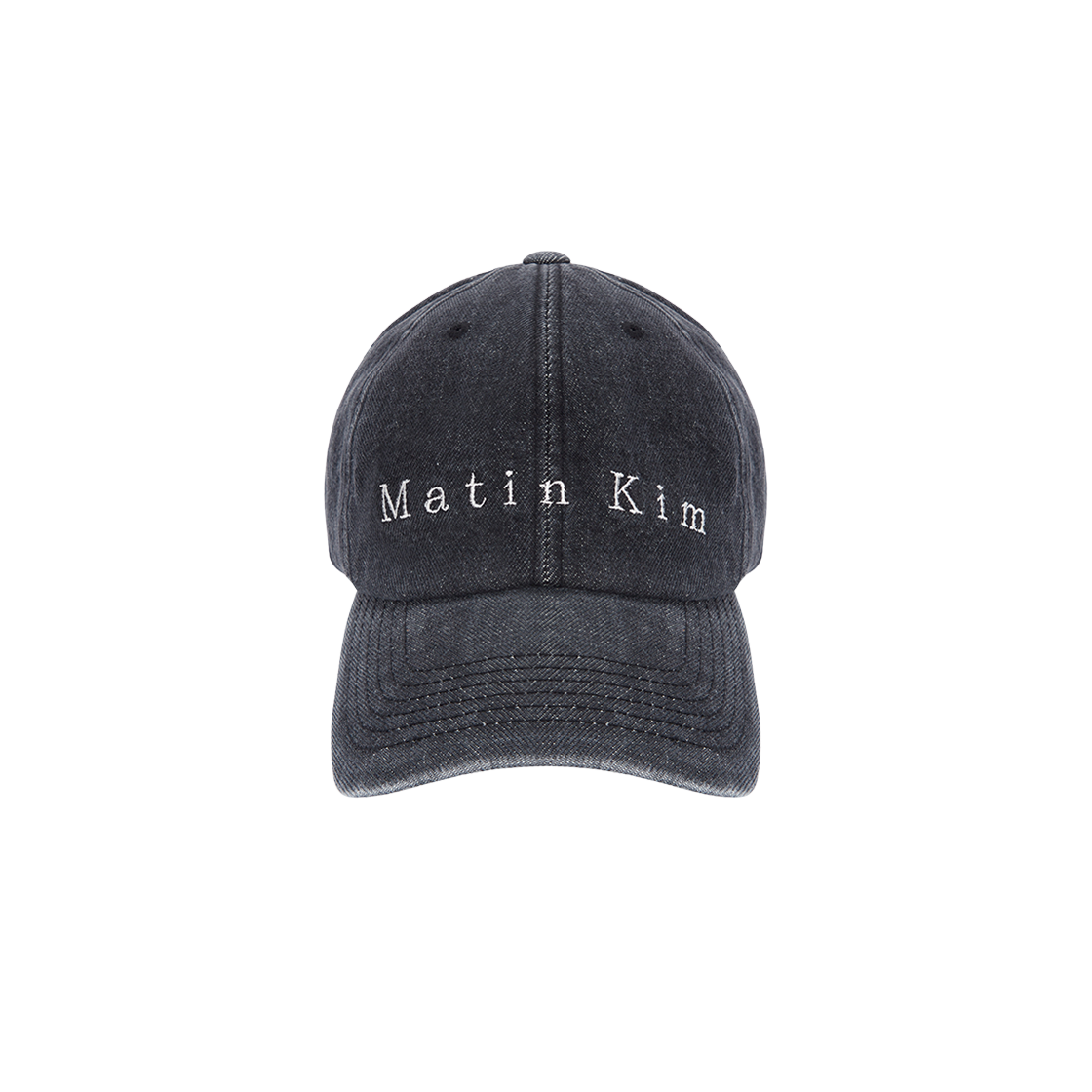 MUSINSA | MATIN KIM LOGO SCRAP BALL CAP IN NAVY