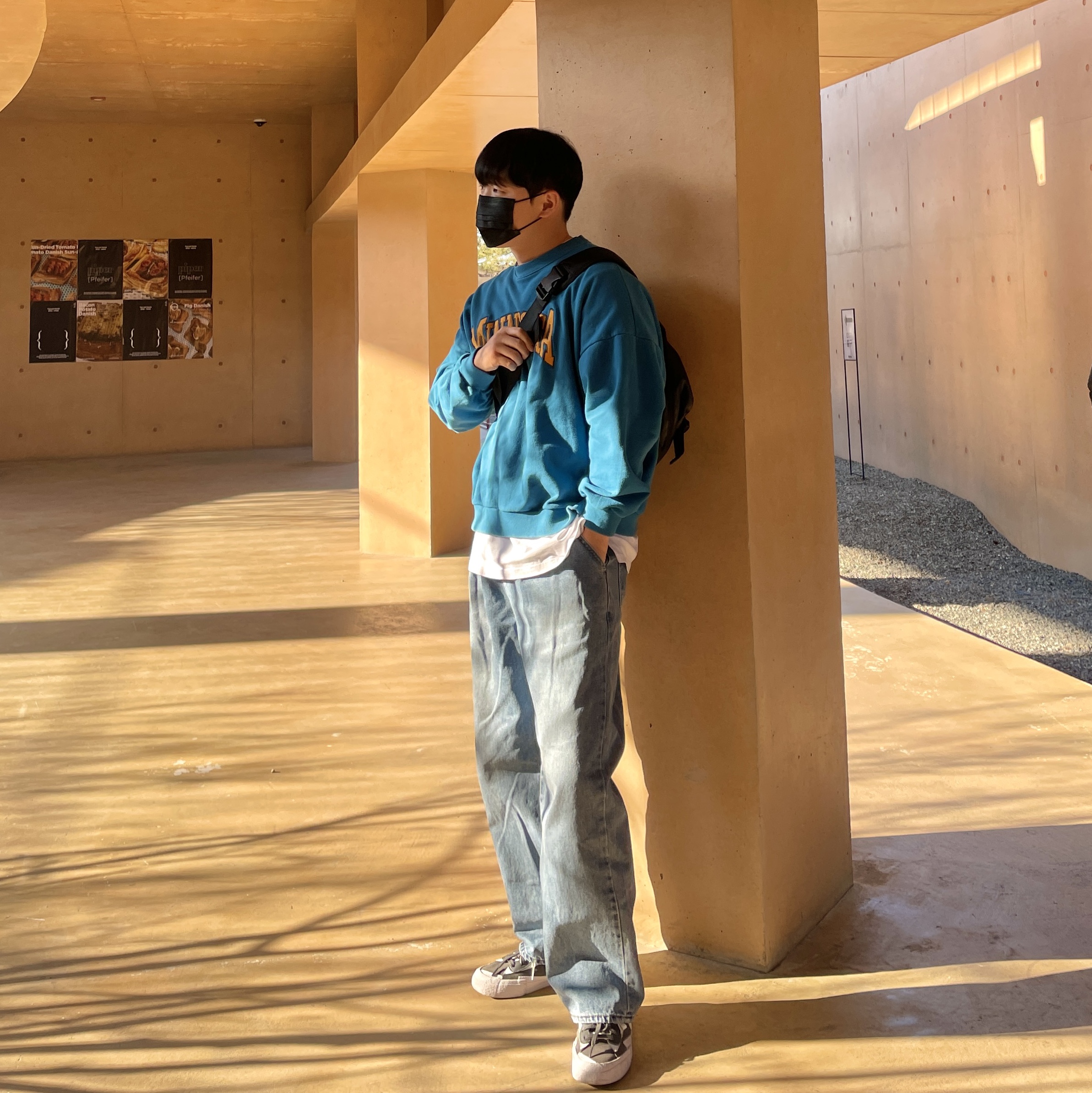 나이키 x 사카이 블레이저 로우 아이언 그레이 착용 스타일 - 5