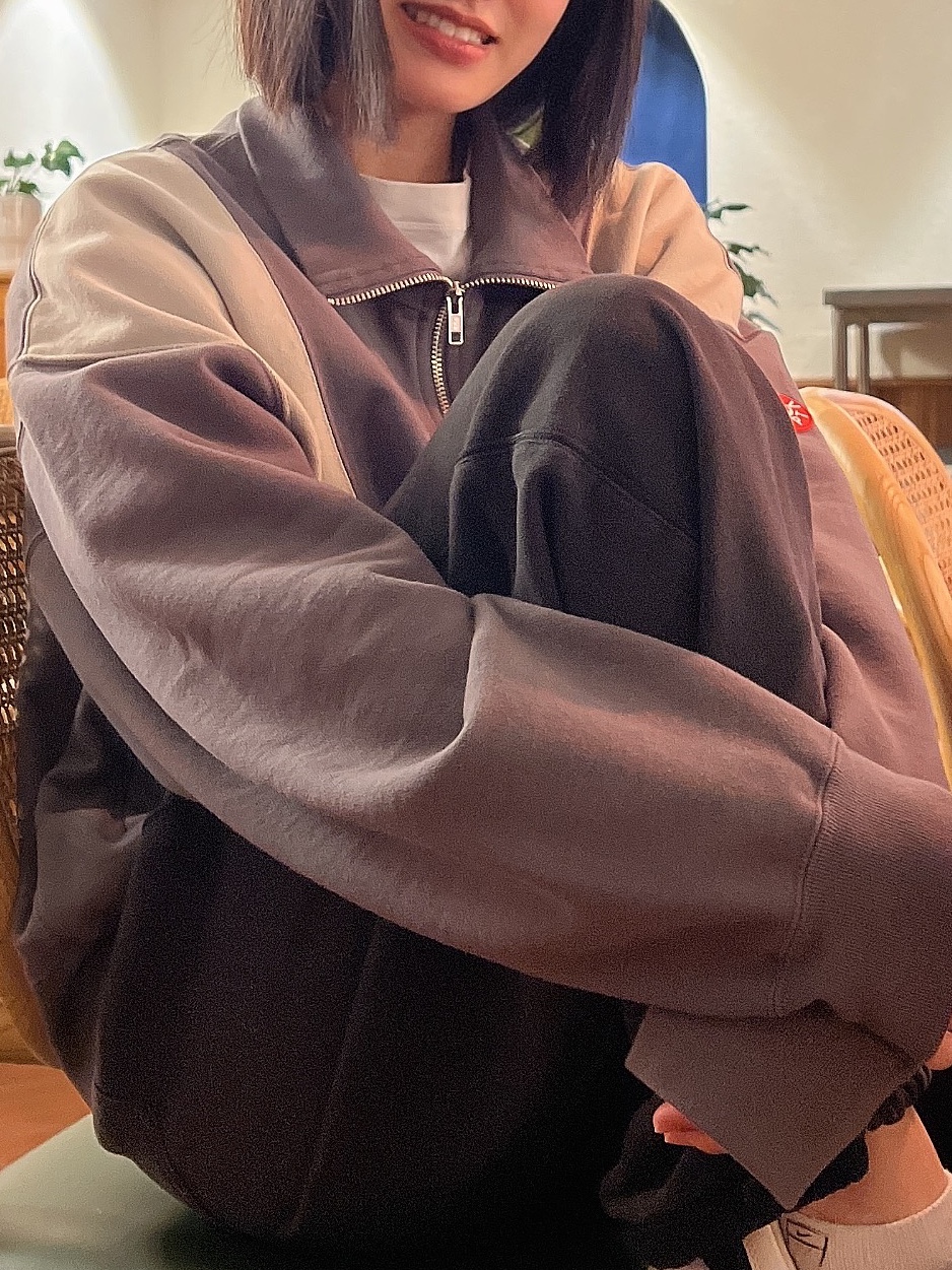 Cav Empt Slash Cut Zip Sweat Charcoal - 23FW 착용 스타일 - 2