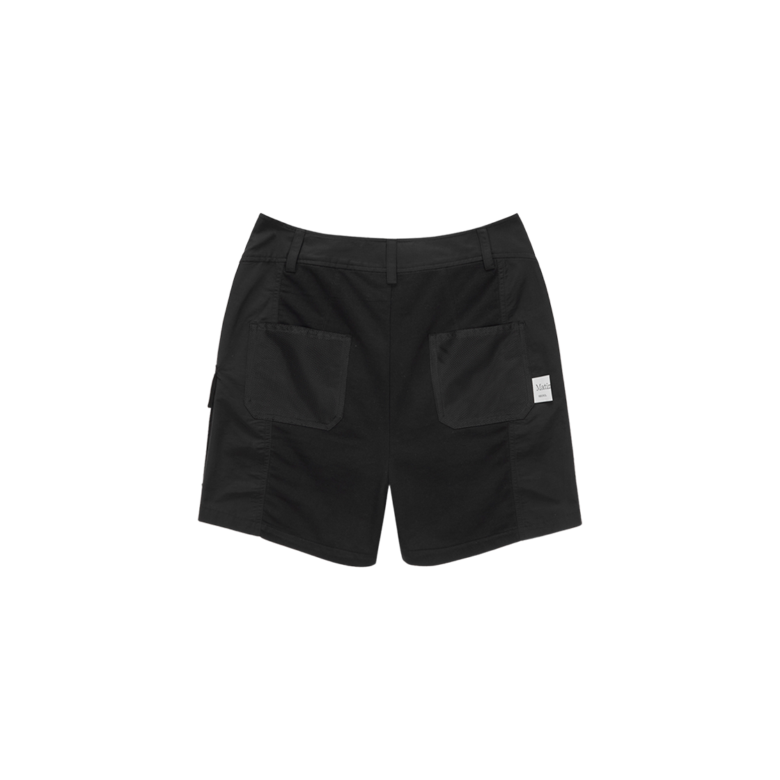 (W) Matin Kim Sweat Combi Cargo Shorts Black 상세 이미지 1