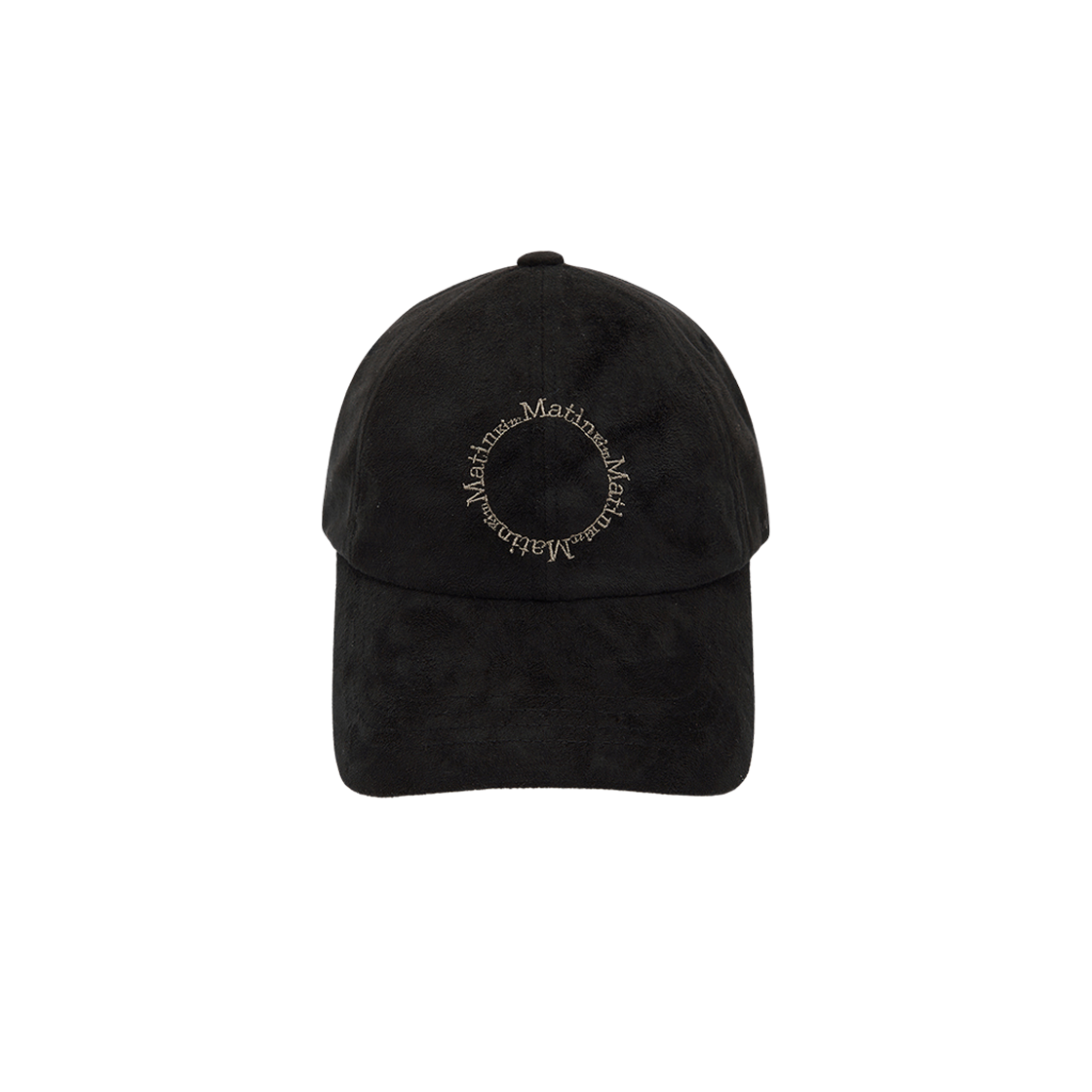 (W) Matin Kim Circle Logo Suede Ball Cap Black 상세 이미지 1