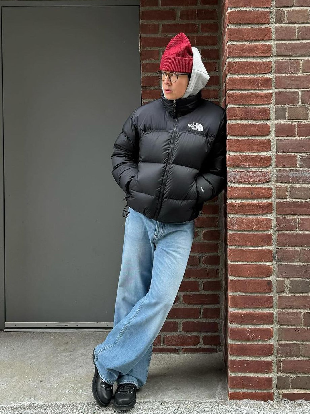 The North Face 1996 Eco Nuptse Jacket Real Black, The North Face 1996 Eco Nuptse Jacket Black 착용 스타일 - 2