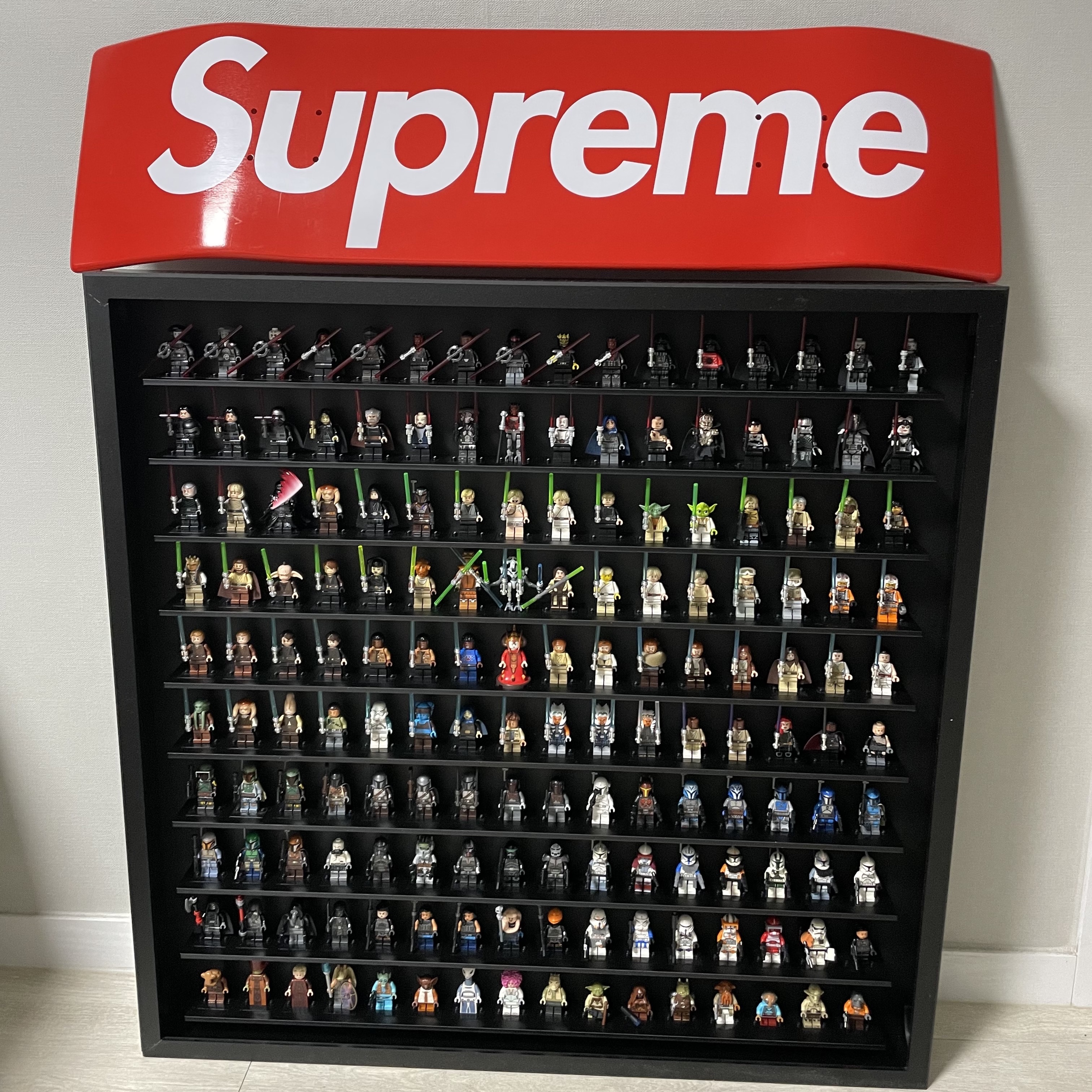 Supreme Uncut Box Logo Skateboard Deck Red - 22SS 착용 스타일