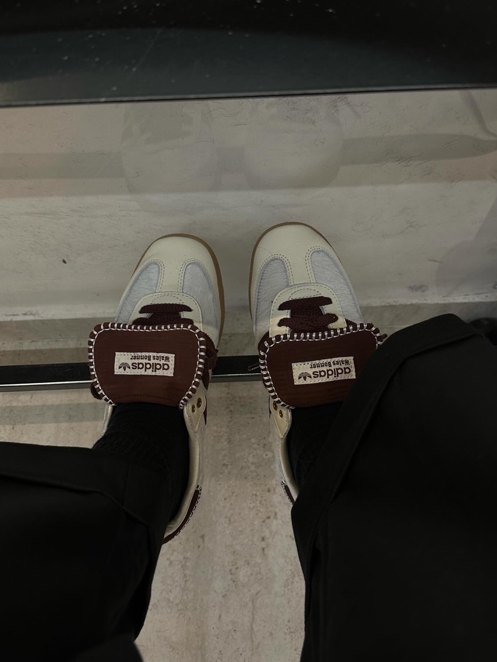 Adidas x Wales Bonner Pony Tonal Samba Core Black Cream White, Adidas x Wales Bonner Pony Leo Samba Dark Brown Cream White 착용 스타일 - 7