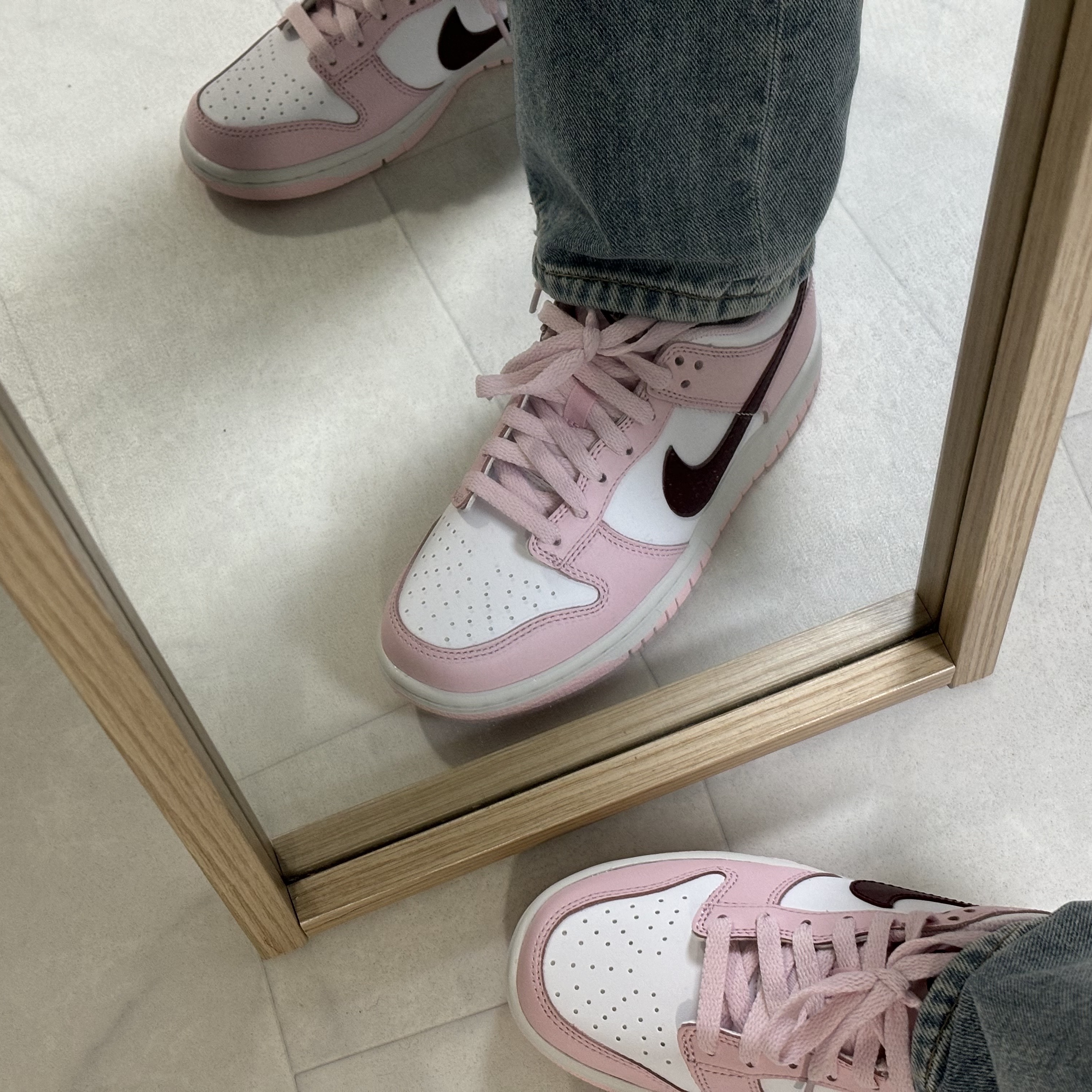 (GS) Nike Dunk Low Pink Foam 착용 스타일
