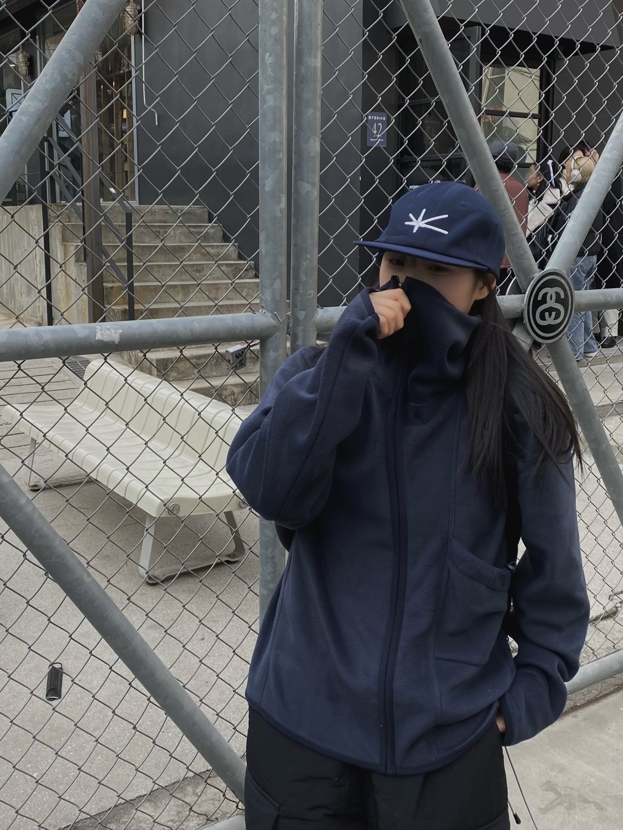 Softoffice Community Cap - Navy, Asics Jog 100 S SMU Sheet Rock Pure Silver - 2E Wide 착용 스타일 - 6