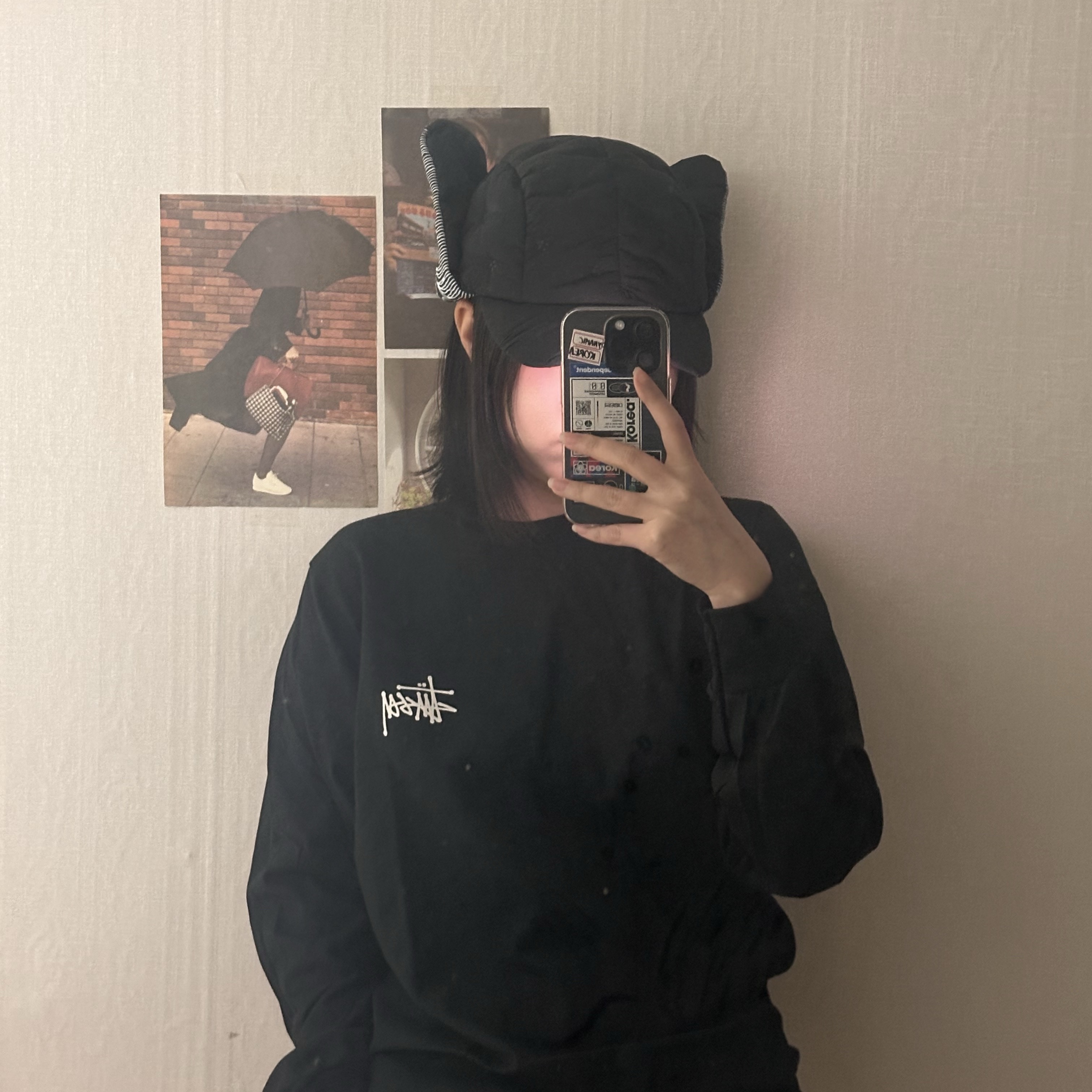Stussy Basic Stussy LS T-Shirt Black 2023 착용 스타일 - 2