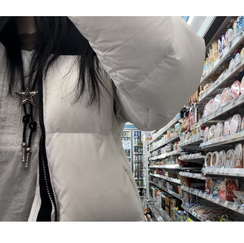 The North Face 1996 Eco Nuptse Jacket White 착용 스타일 - 1