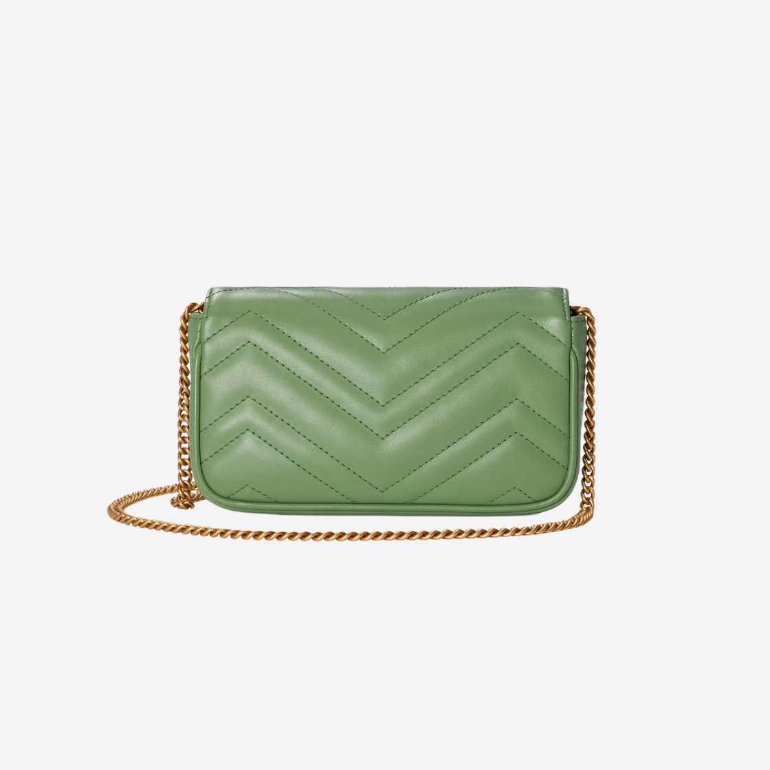 Gucci GG Marmont Matelasse Super Mini Bag Sage Green Leather 상세 이미지 3