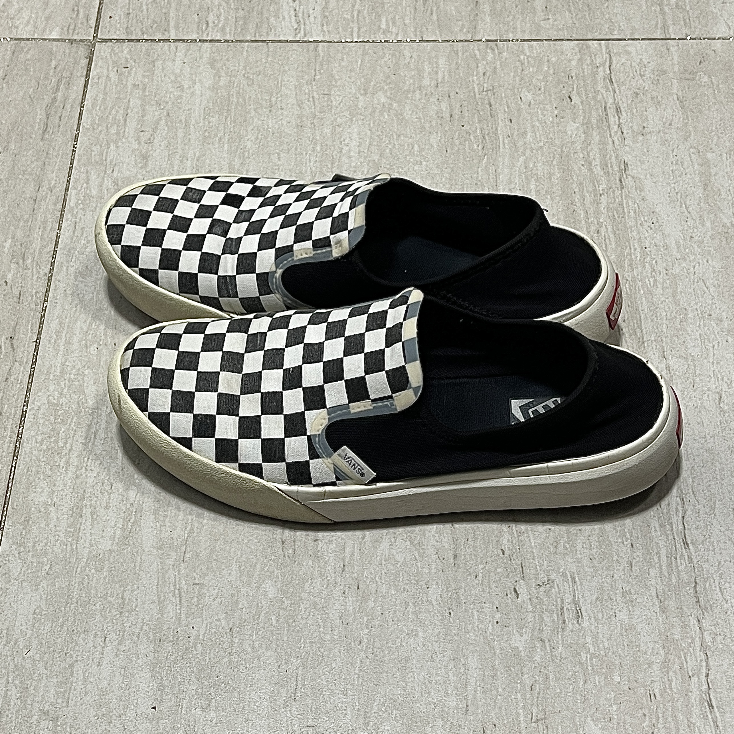 Vans Checkerboard Comfycush One Black 착용 스타일