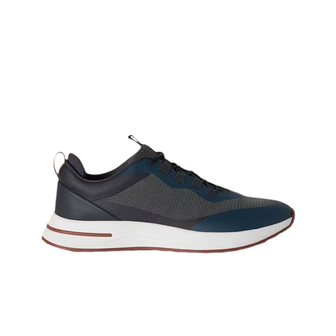 Loro Piana Week-End Walk Sneakers Technical Fabric Charcoal Blue 상세 이미지 1