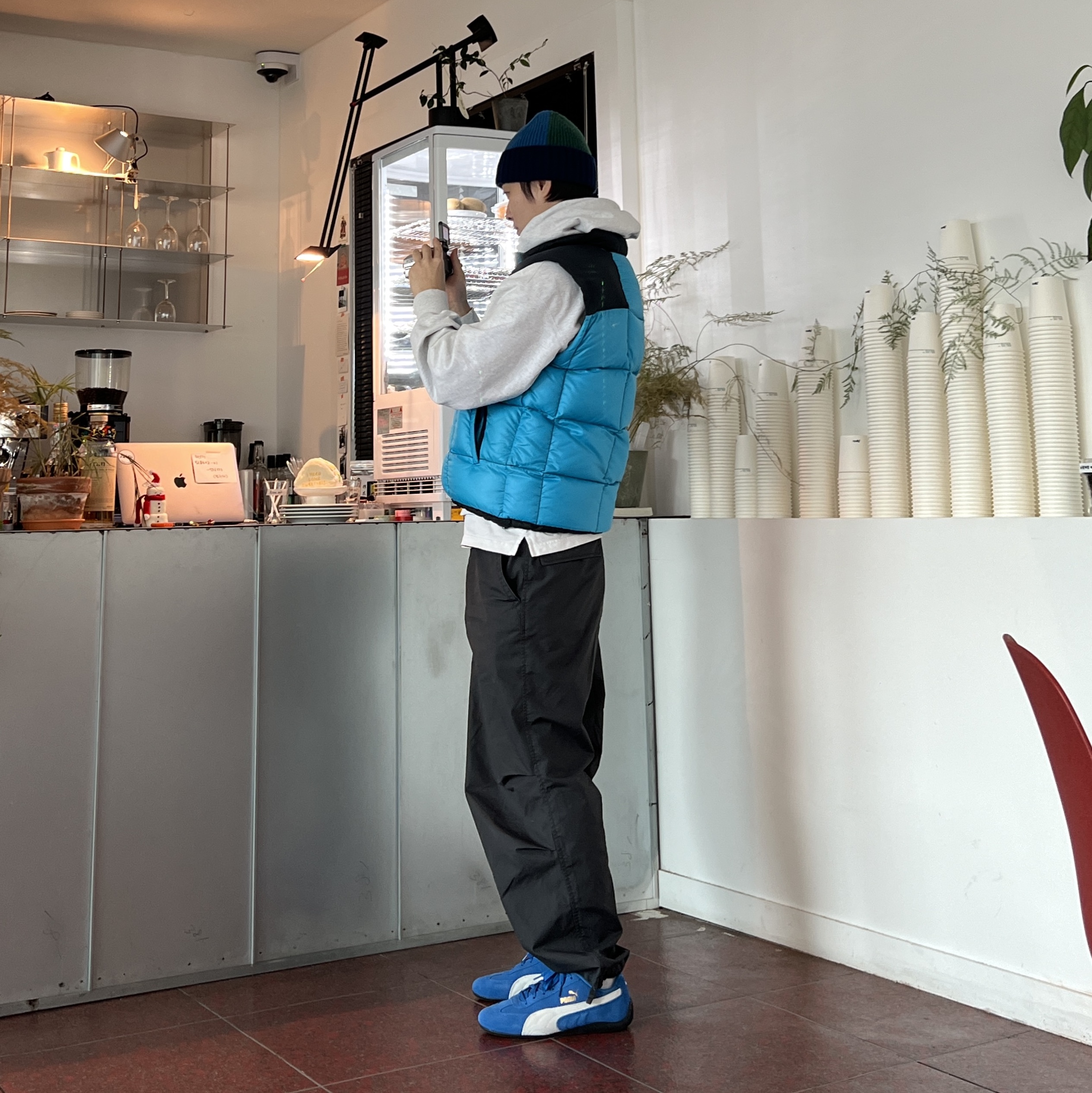 Puma Speedcat OG Sparco Strong Blue White 착용 스타일