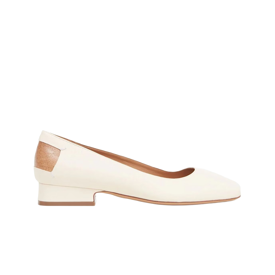 S58WZ0115P3753T1003 (W) Maison Margiela Four Stitches Decortique Ballerinas White