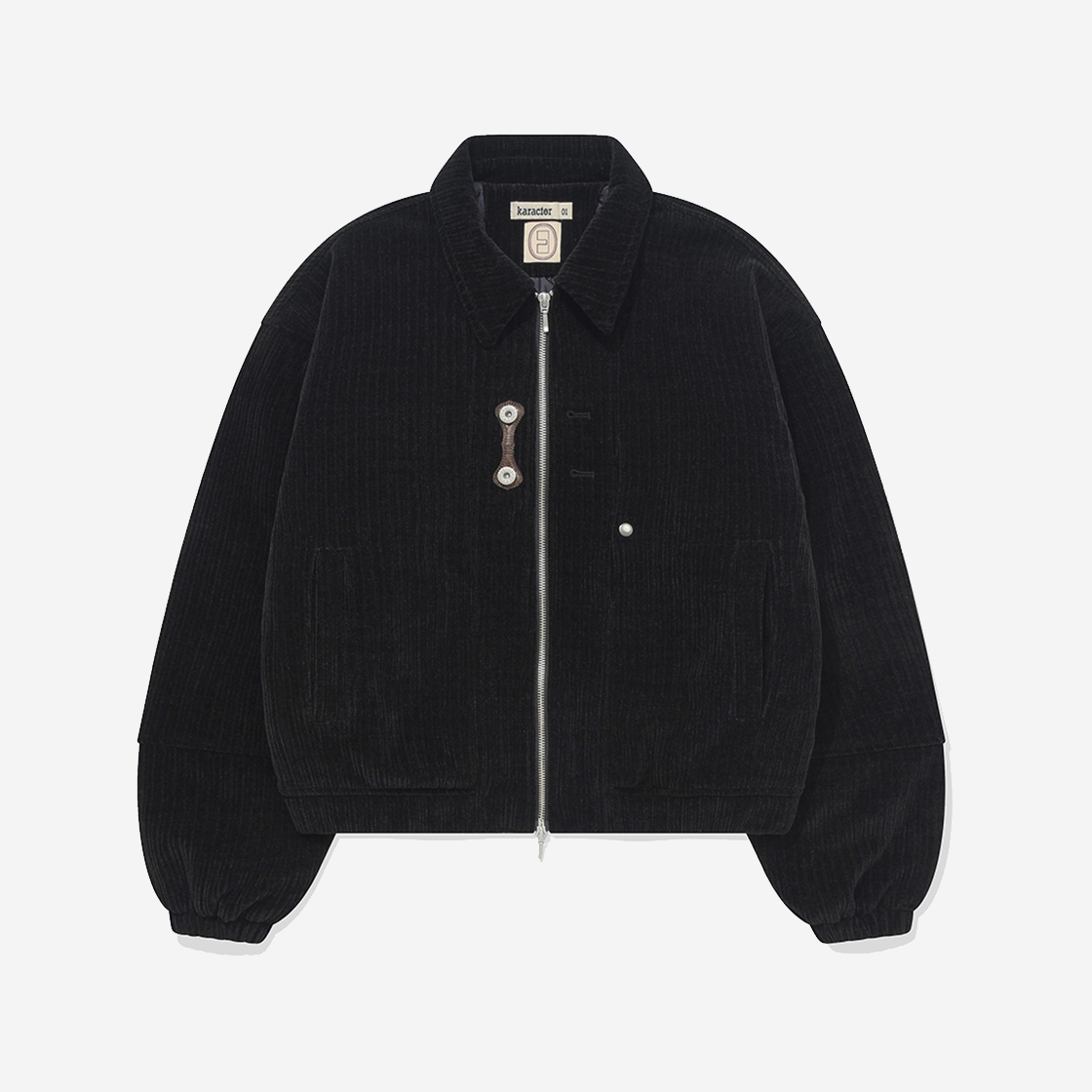 KAT9081 Karactor Corduroy Bomber Jacket Black