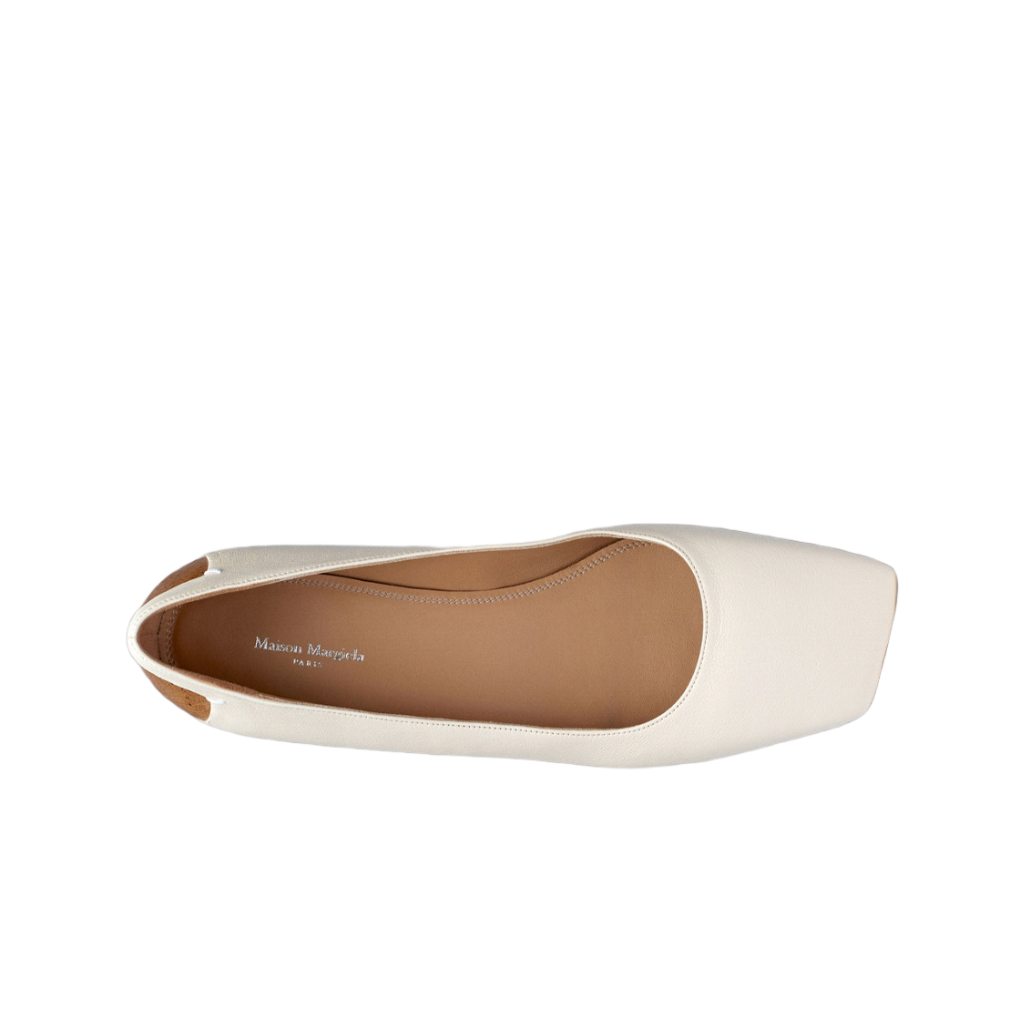 (W) 메종 마르지엘라 포 스티치 데코티크 발레리나 화이트((W) Maison Margiela Four Stitches Decortique Ballerinas White) - 2