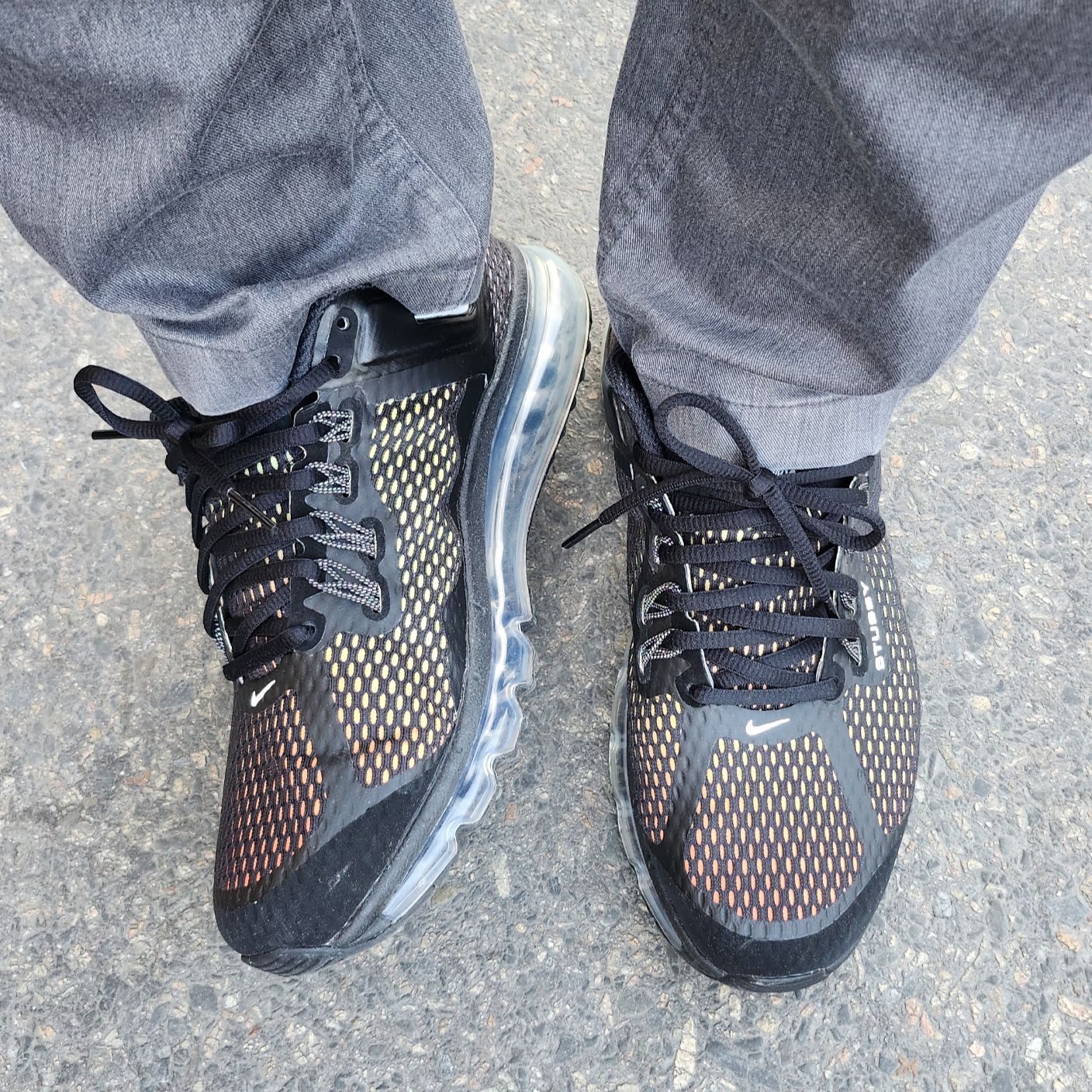 Nike x Stussy Air Max 2013 Black 착용 스타일