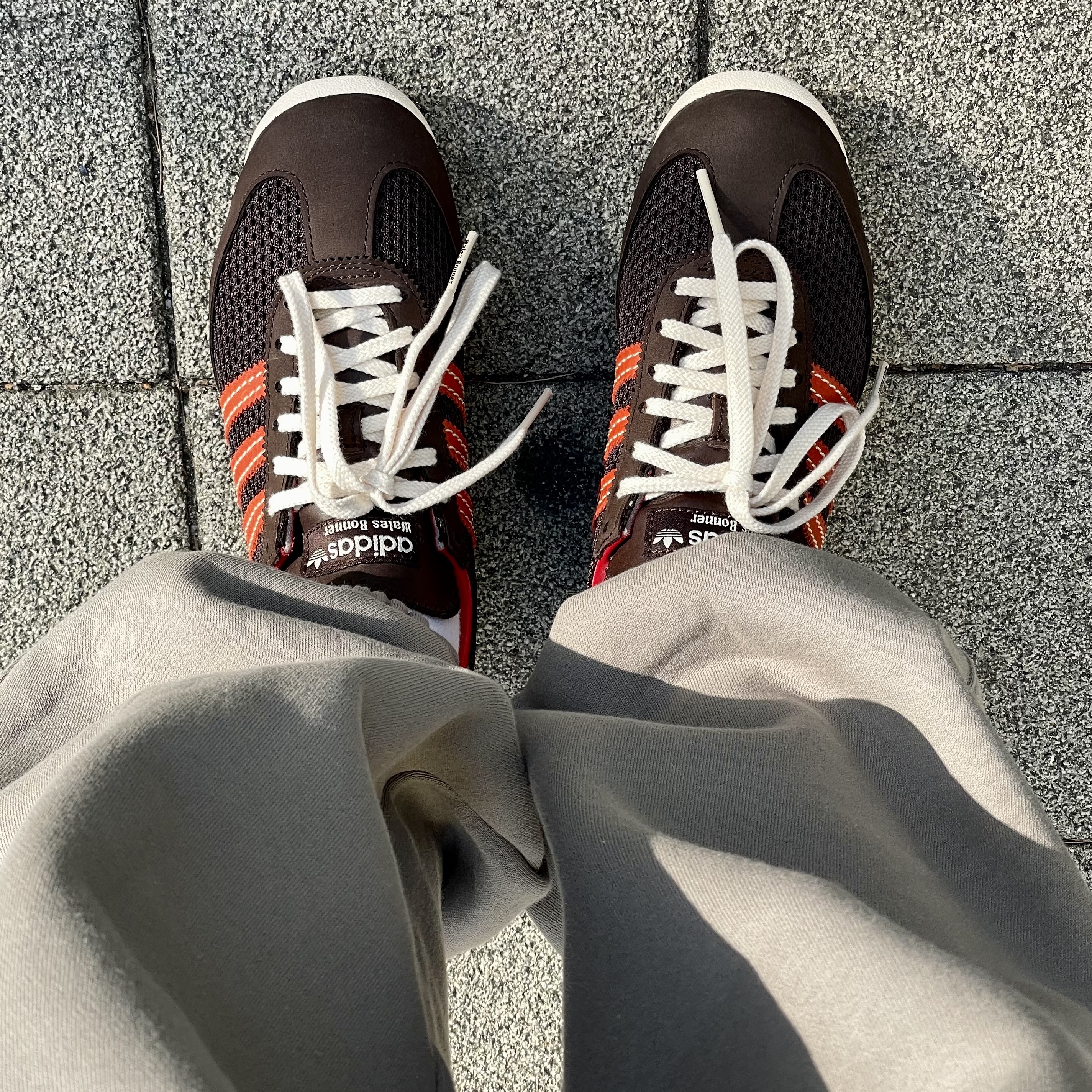 Adidas x Wales Bonner SL 72 Knit Brown 착용 스타일 - 2