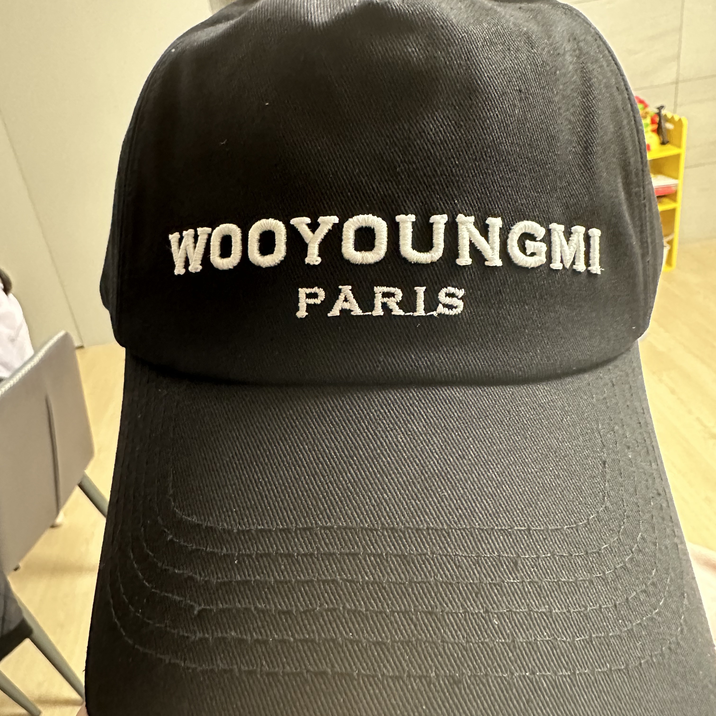 Wooyoungmi Embroidered Ball Cap Black - 23SS 착용 스타일