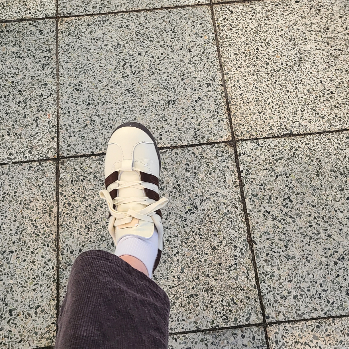 Adidas x Foot Industry Gazelle Cream White Dark Brown 착용 스타일