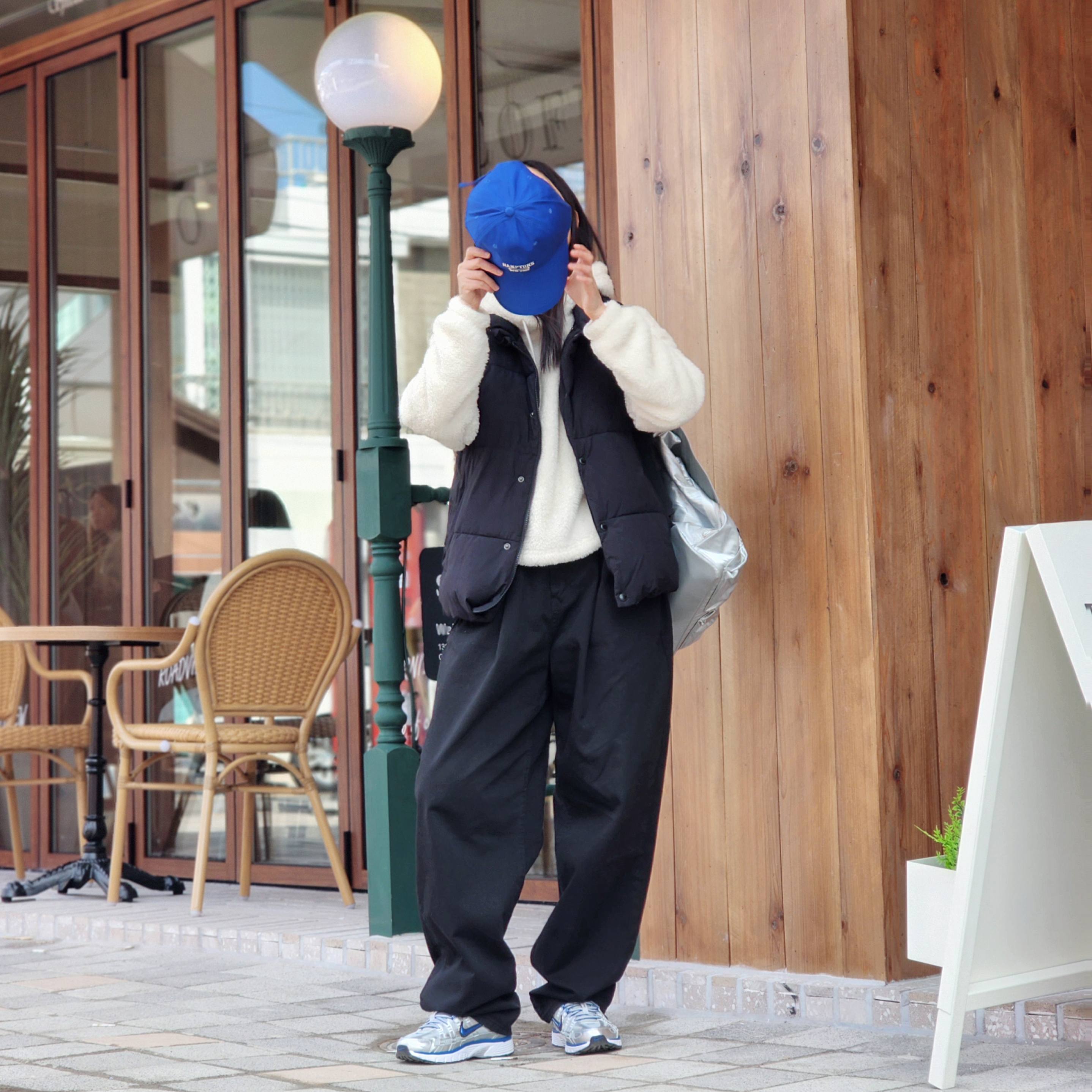 (W) Nike P-6000 Laser Blue 착용 스타일 - 3