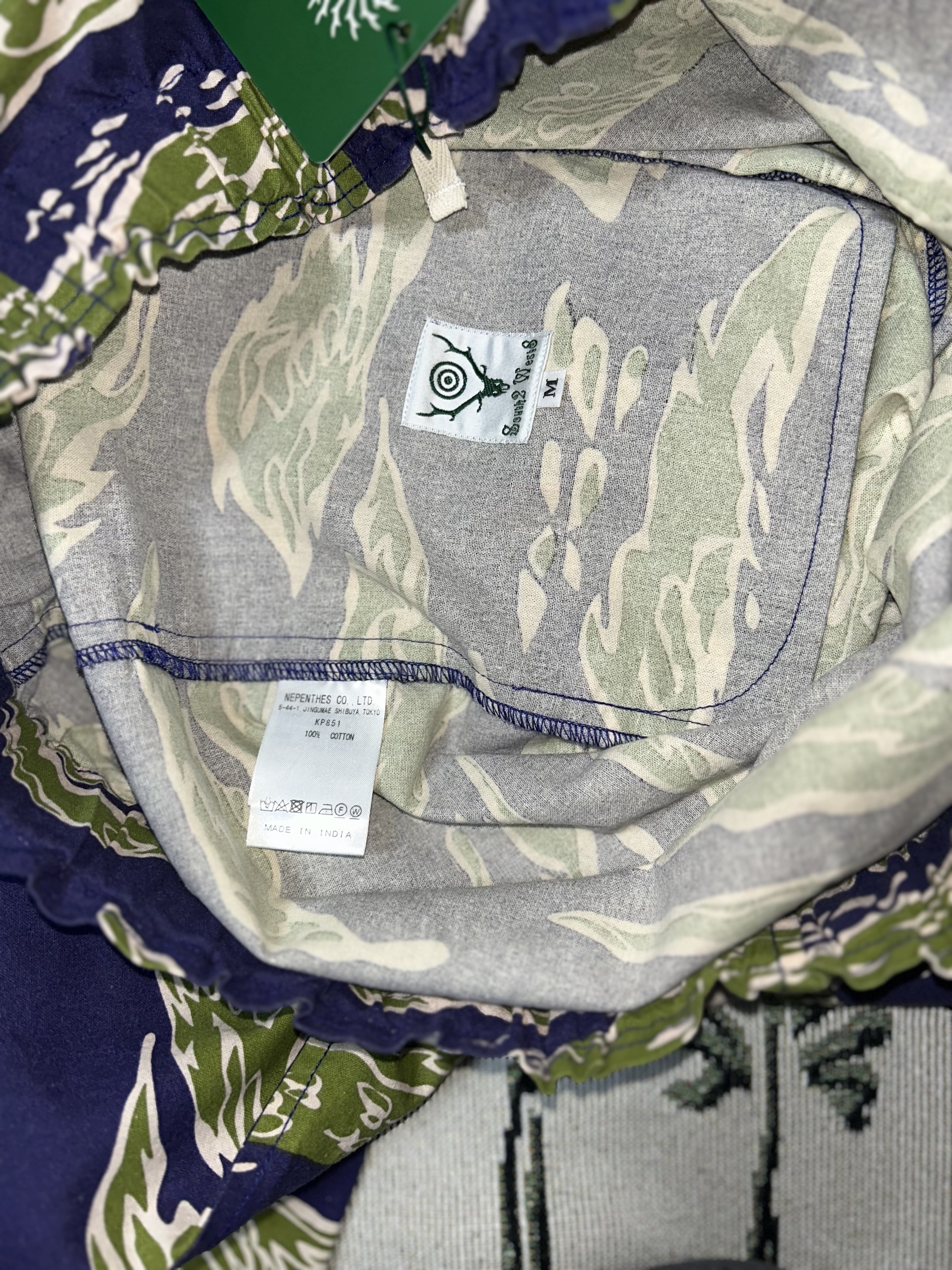 South2 West8 Army String Pant Flannel Purple Tiger 착용 스타일 - 5
