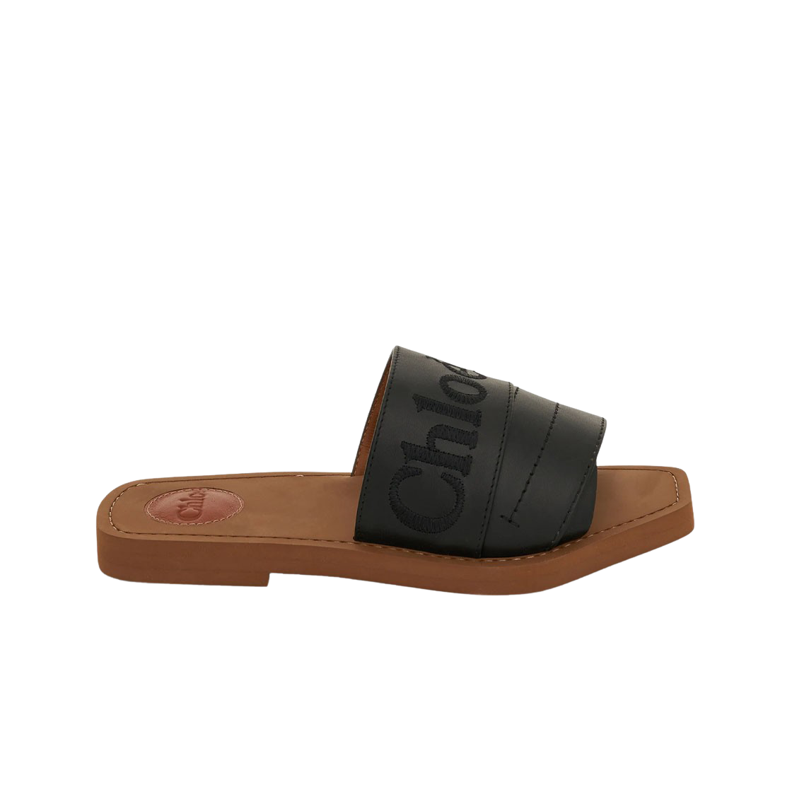 CHC22W188BF001 (W) Chloe Woody Flat Mule Black - 대표 이미지 #1