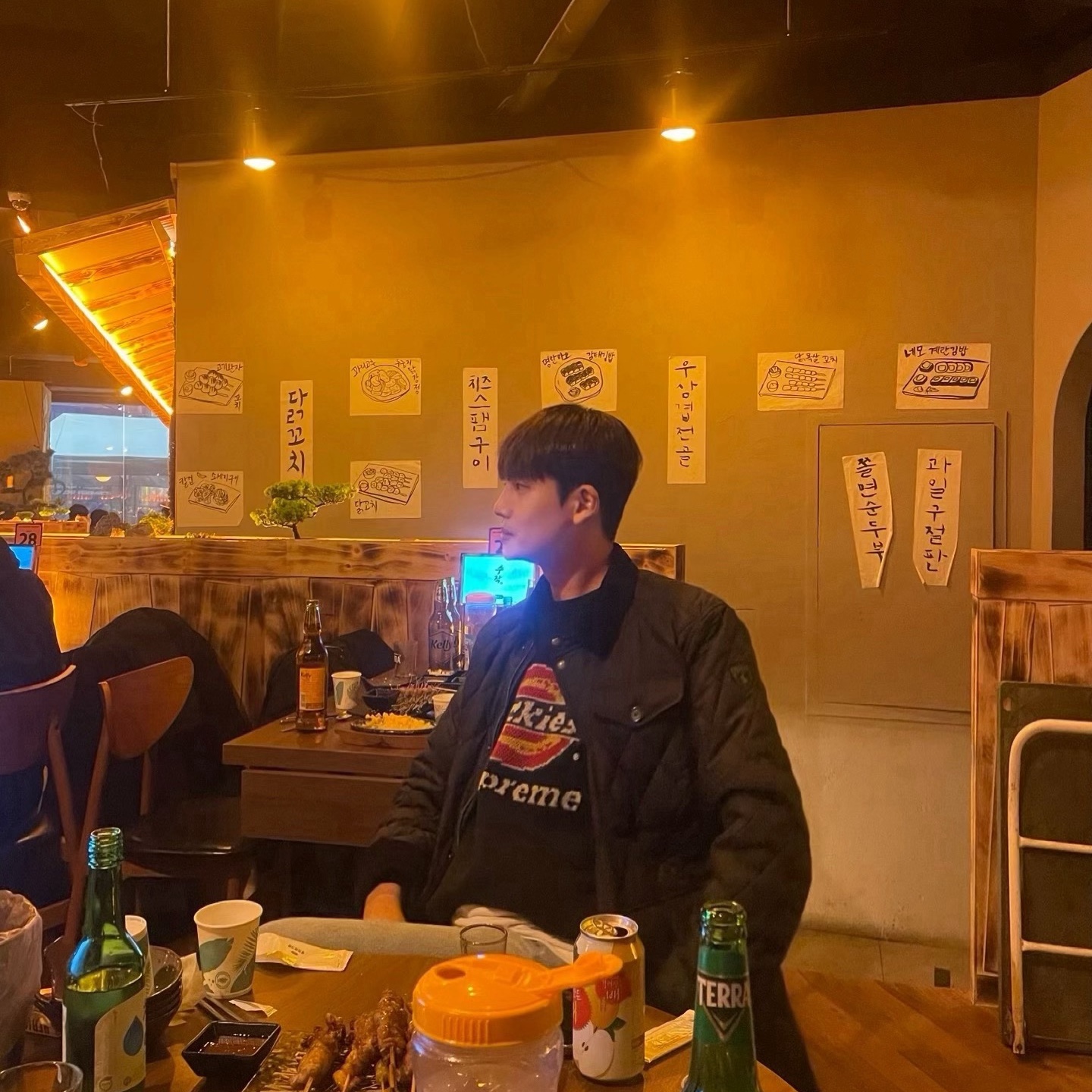 Supreme x Dickies Sweater Black - 22FW 착용 스타일