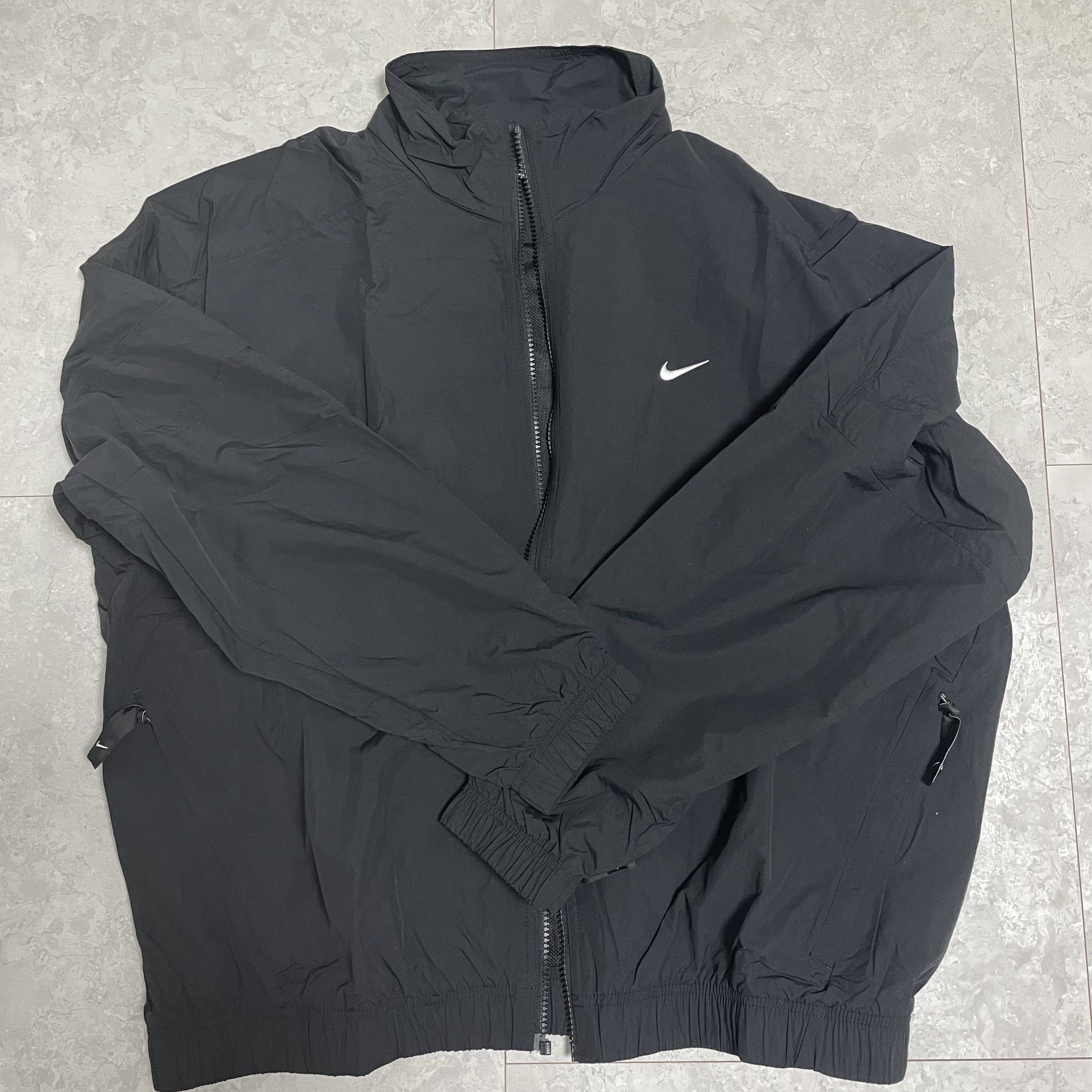 Nike NRG Solo Swoosh Woven Track Jacket Black - Asia 착용 스타일
