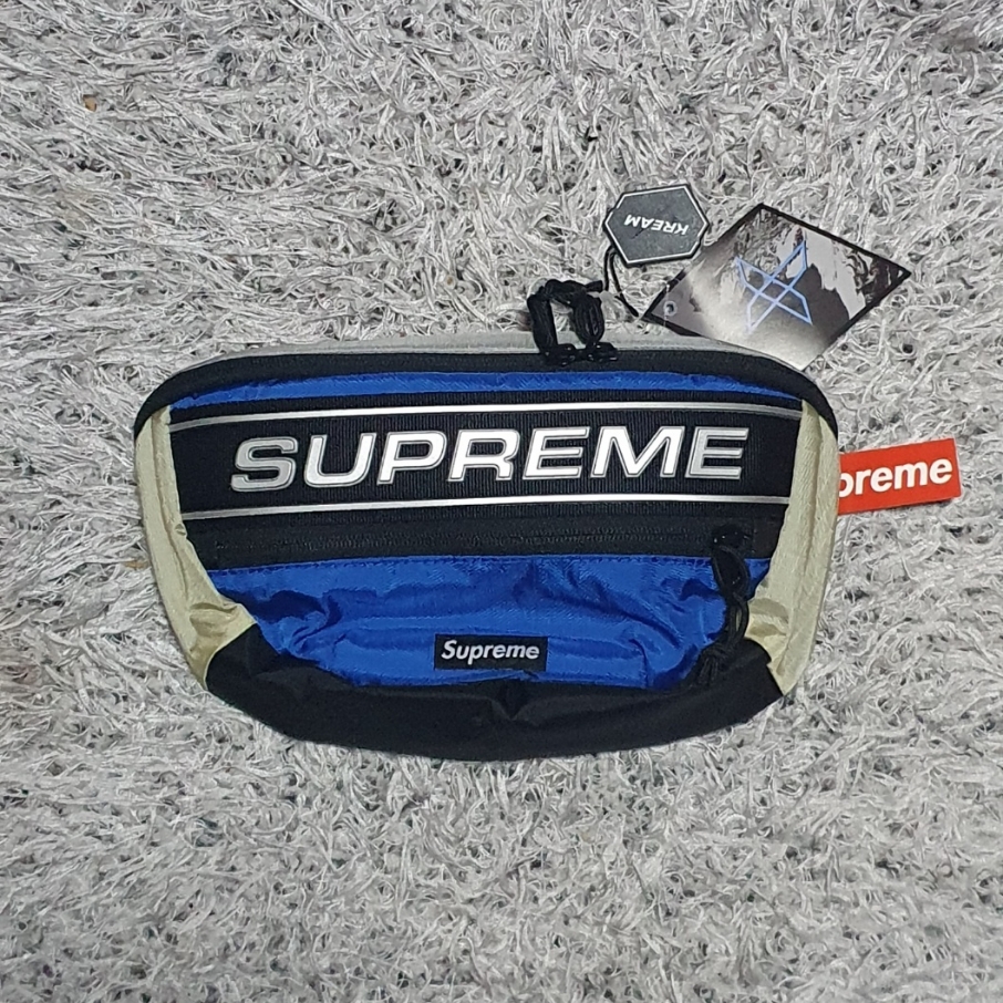 Supreme Waist Bag Blue - 23FW 착용 스타일