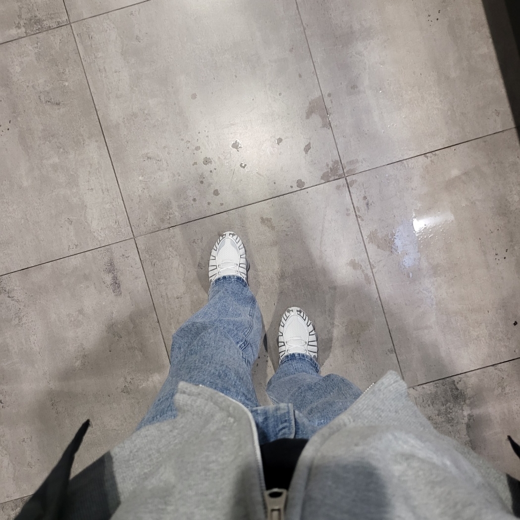 (W) Nike Shox TL Metallic Silver 착용 스타일
