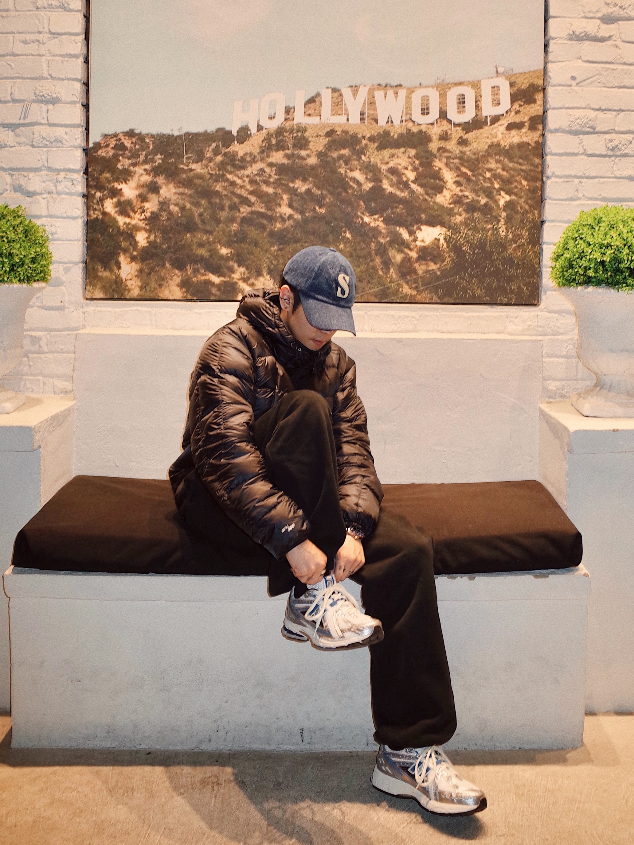 Montbell Superior Down Parka Black, Satur Vintage Casual Lettering Ball Cap Vintage Gray 착용 스타일 - 5
